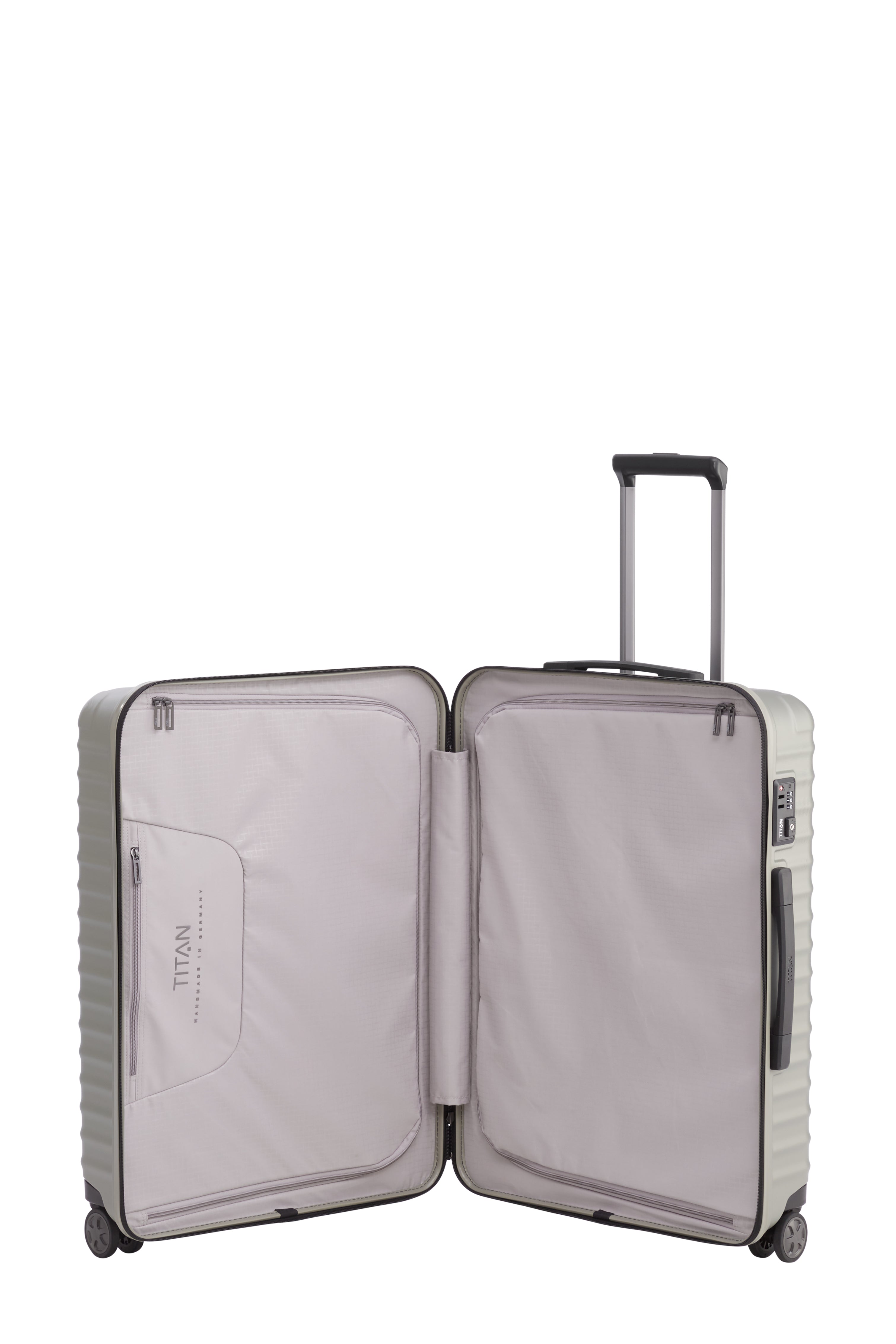 Titan LITRON Trolley M Medium Luggage - Lightweight Expandable Carry-On Suitcase for Travel, Business Trips & Weekend Getaways | Durable Spinner Wheels & TSA Lock