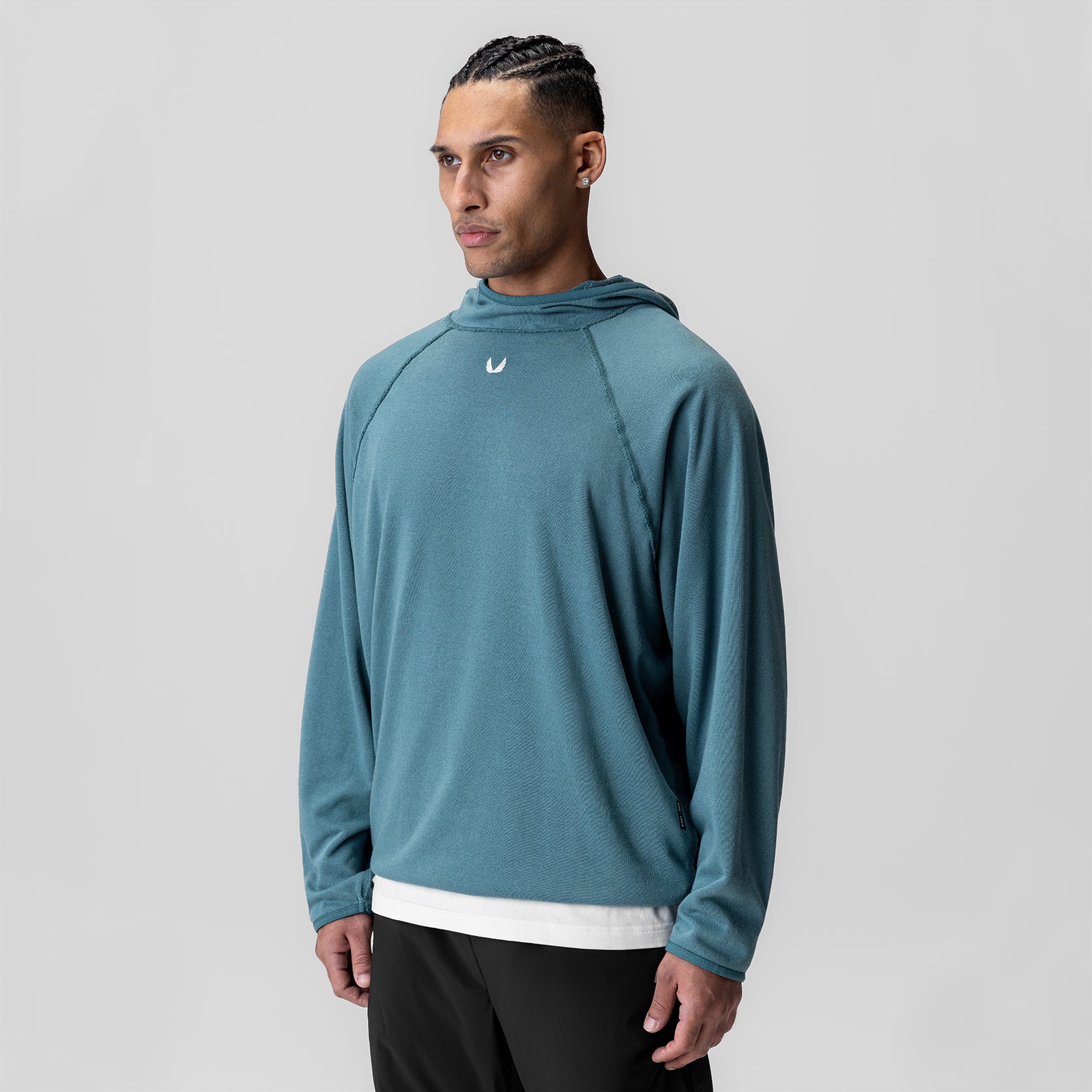 1054. Reversible Terry Cloth Hoodie with Towel Lining - Storm Gray - Cozy Loungewear for Home & Gym