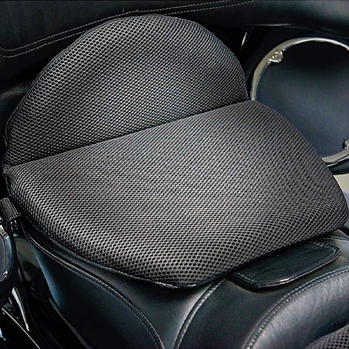 TOPPER EXCEL ULTRA-FLEX Motorcycle Gel Seat Cushion with AIRMAX Technology - Medium Large (14x13x8) - Comfortable Ride for Harley, Honda, Yamaha & More - Perfect for Long Distance Touring & Daily Commuting