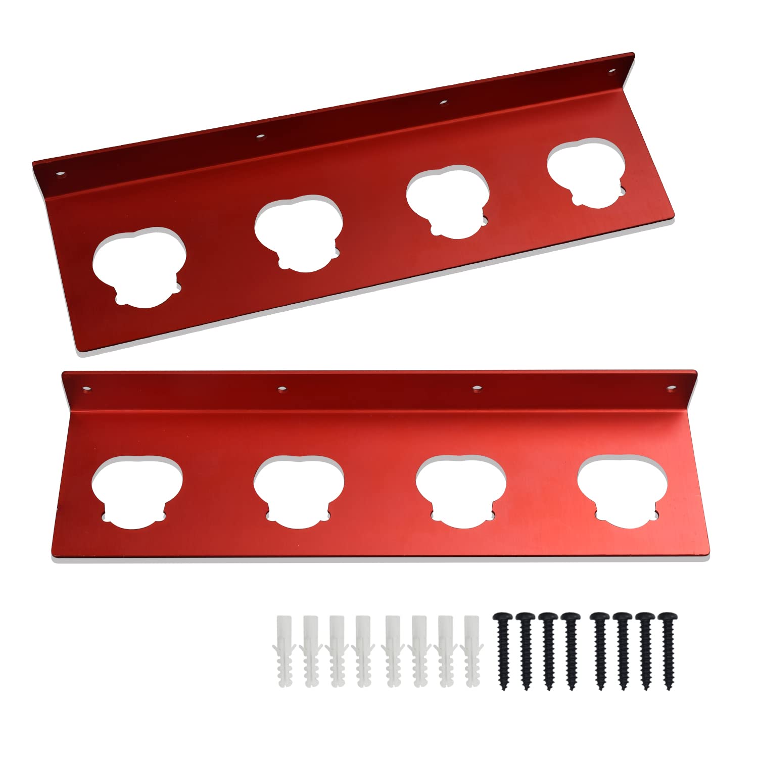 Milwaukee M12 Battery Holder - High Strength Metal Wall Mount Rack with 4 Slots for M12 6.0 Batteries | Perfect Battery Storage & Organizer for Power Tools | Workshop & Garage Organization Solution