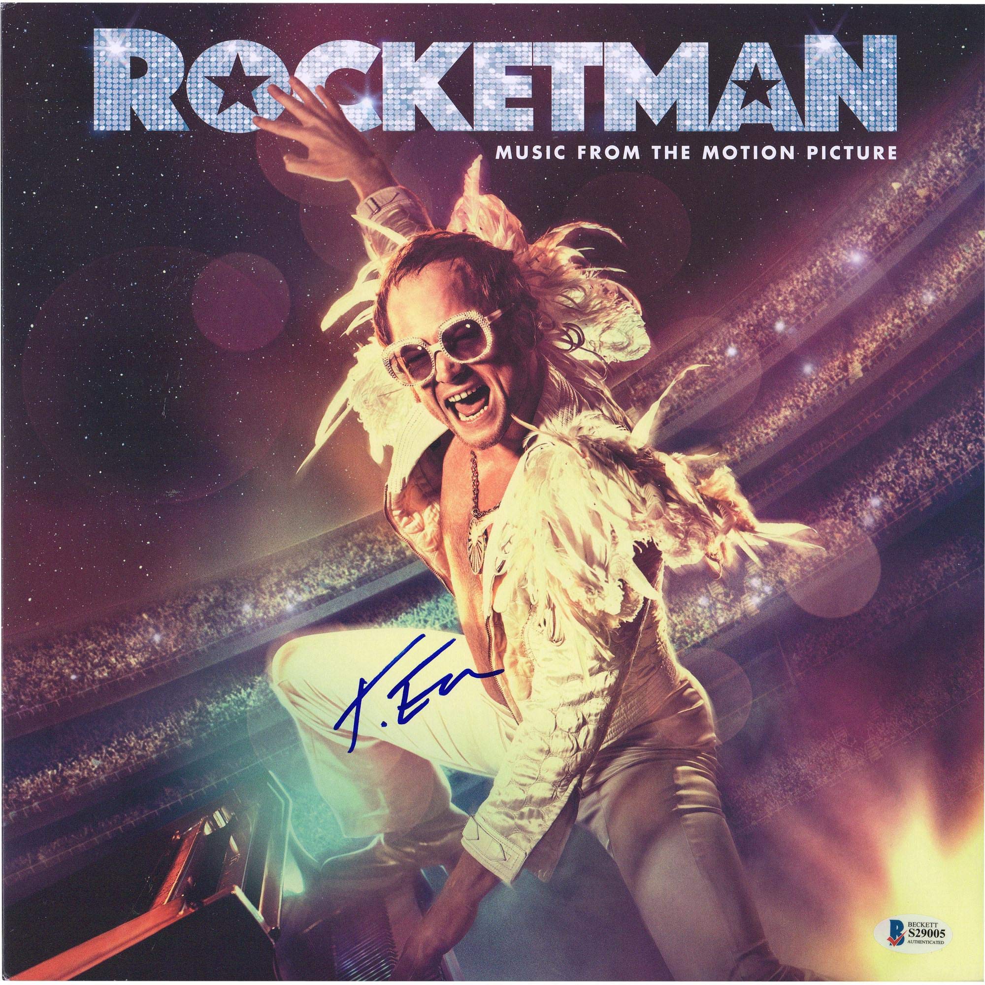 Taron Egerton Autographed Rocketman Official Soundtrack Album - Limited Edition Vinyl Record - BAS Music - Perfect for Movie Fans & Collectors - Great Gift for Music Lovers & Film Enthusiasts