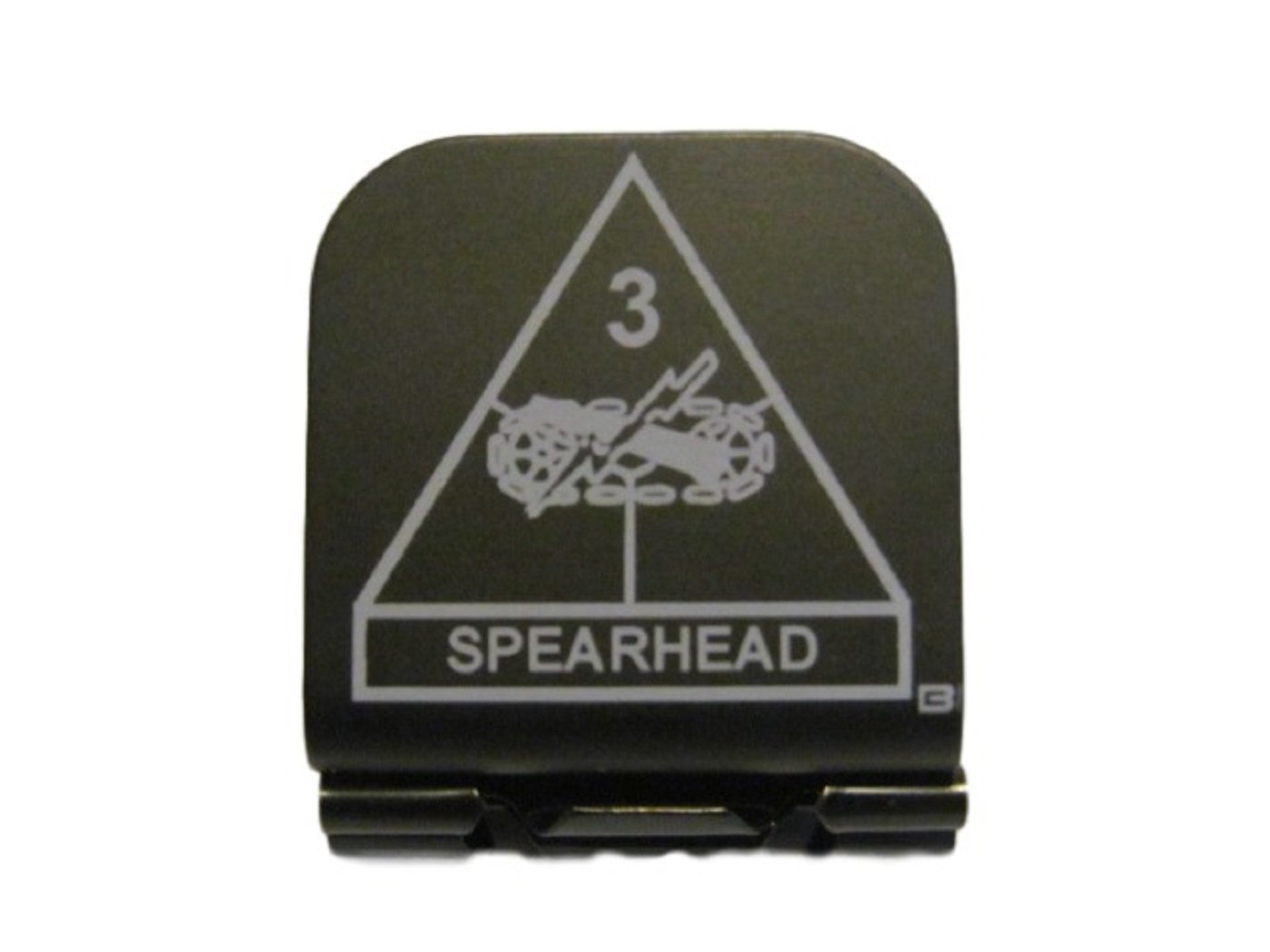 3rd Armored Division Military Patch - Laser Engraved Hat Clip for Caps & Uniforms - Black Tactical Accessory for Veterans, Collectors & Outdoor Enthusiasts - Perfect for Hats, Backpacks & Gear Organization