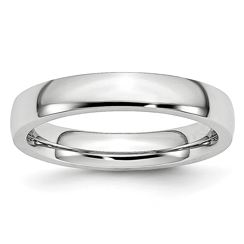 Cobalt Blue 4mm Half Round Band Ring for Men - Classic Domed Wedding Ring, Fashion Jewelry Gift for Dad, Husband & Him | Perfect for Anniversaries, Engagements & Special Occasions
