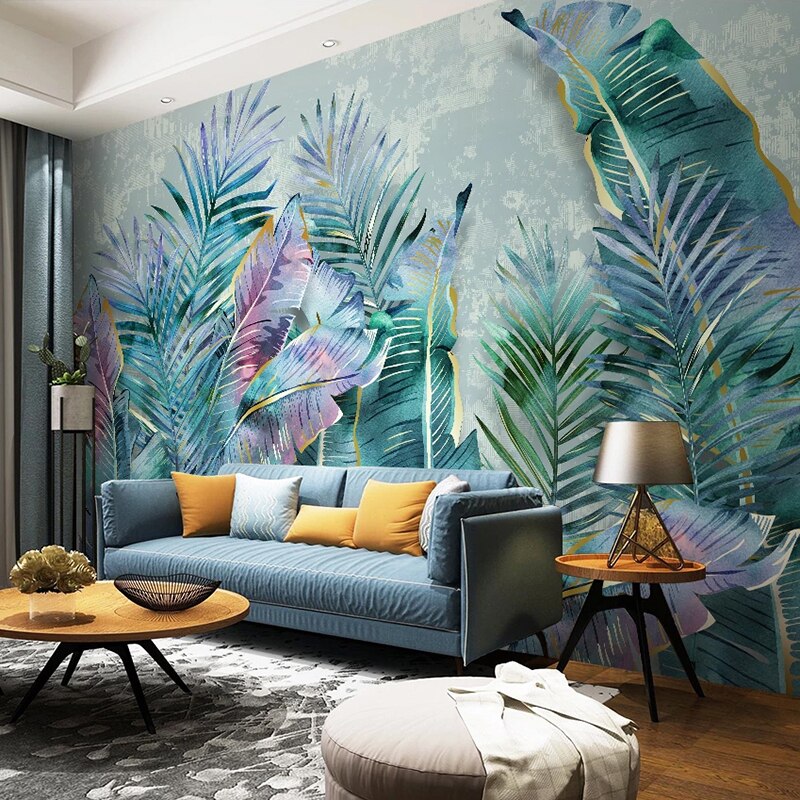 Exotic Tropical Wallpaper Mural - Vibrant Floral & Jungle Wall Decor for Living Room, Bedroom, or Office | Peel & Stick Wall Art