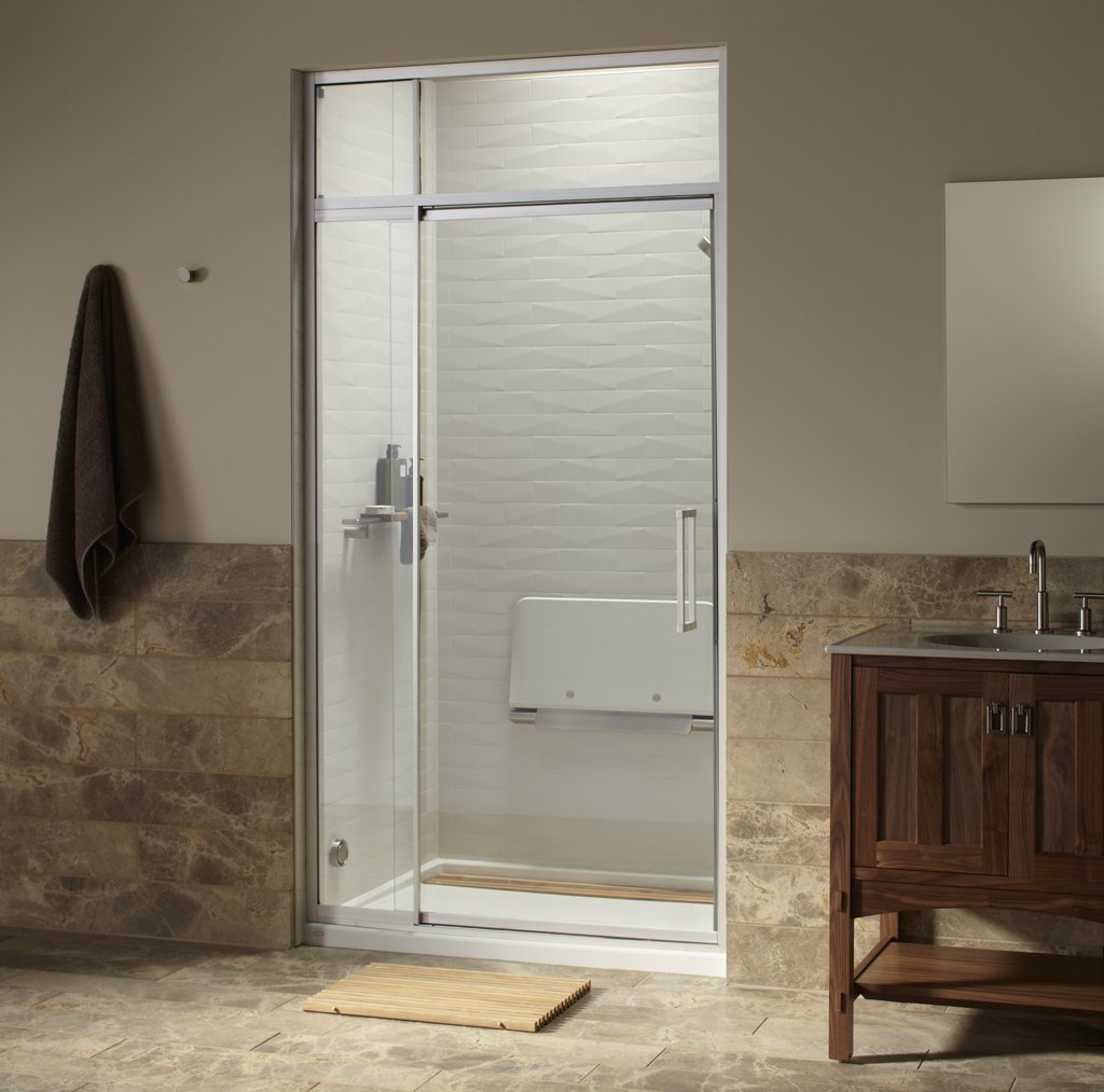 KOHLER 48-Inch Teak Shower Floor Drain Cover - Durable Bathroom Accessory for Spa-Like Shower Experience
