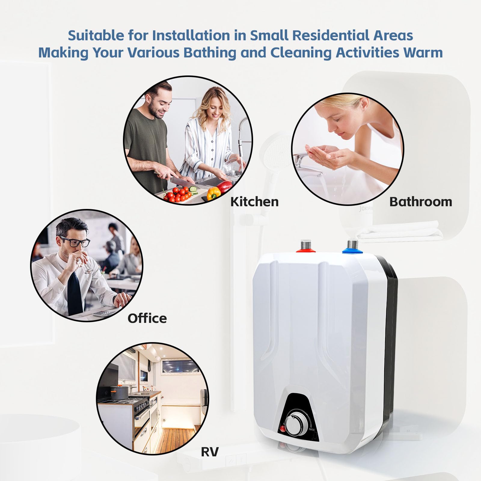 YIYIBYUS 1500W Electric Water Heater for Shower, Kitchen & Bathroom - Instant Hot Water Heater 110V for Home, Hotel & Household Use - Perfect for Bathing, Washing Dishes & Hand Washing