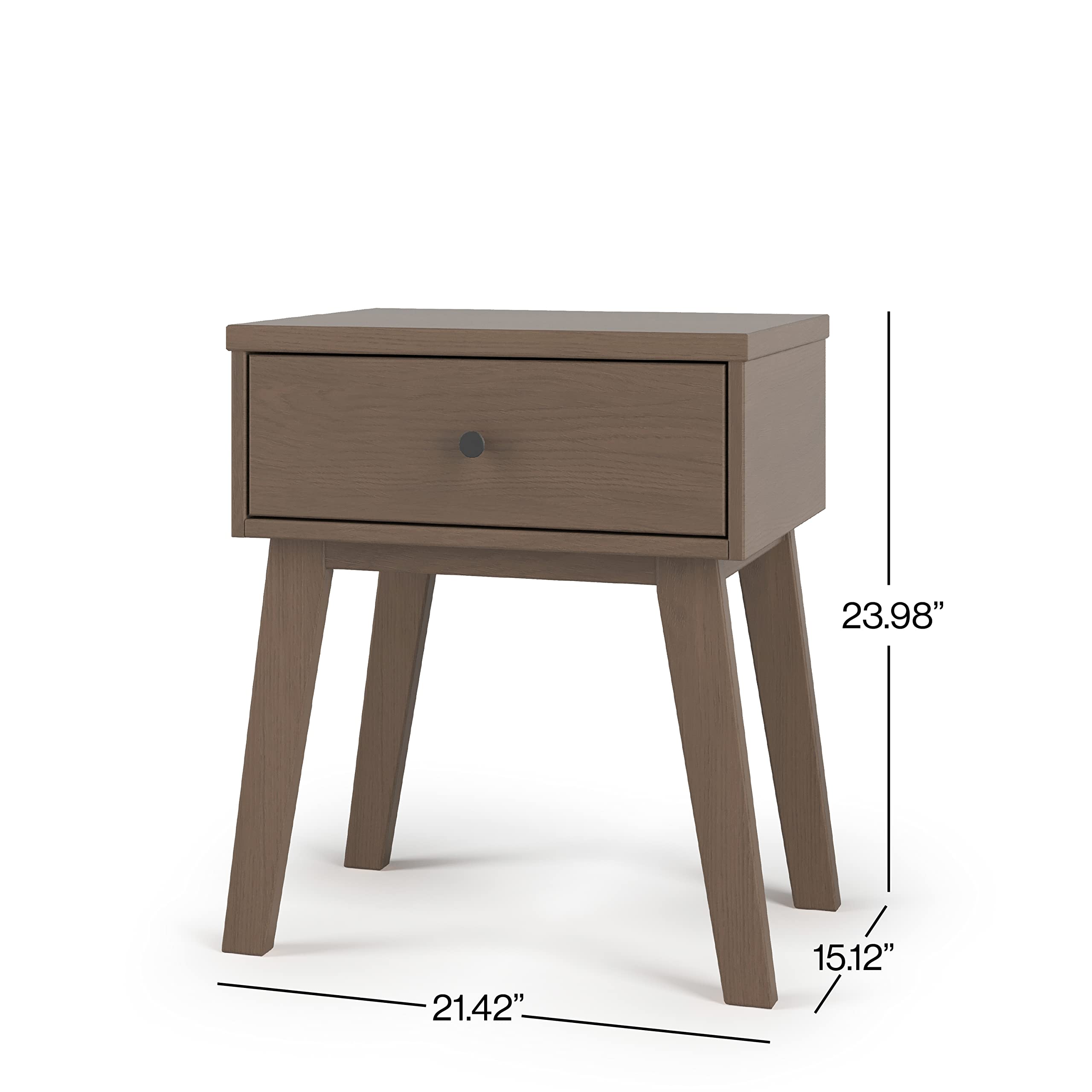 Child Craft SOHO 1-Drawer Nightstand - Solid Pinewood Nursery & Bedroom Side Table with Large Storage Drawer, Non-Toxic Baby-Safe Finish (Dusty Heather) | Perfect for Kids' Rooms, Guest Bedrooms & Small Spaces