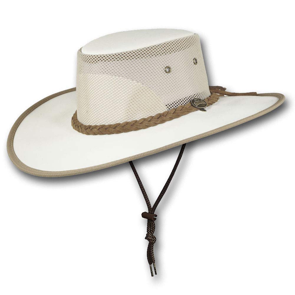 Barmah Hats Wide Brim Canvas Cooler Hat - UPF 50+ Sun Protection, Breathable & Lightweight for Outdoor Activities - Perfect for Hiking, Fishing, and Beach Vacations