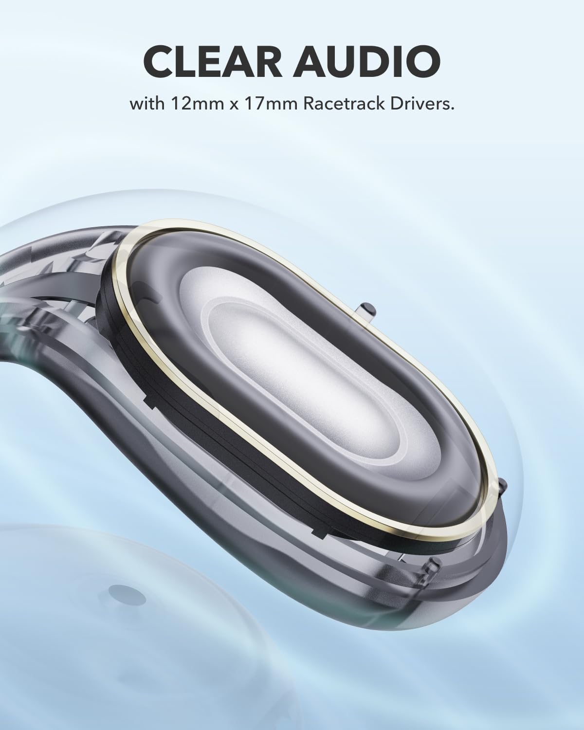 Soundcore AeroFit 2 Open-Ear Bluetooth Headphones by Anker - 42H Playtime, Hi-Res Audio, Rich Bass, Wireless Charging, IP55 Waterproof, AI Clear Calls - Perfect for Running, Gym Workouts & Outdoor Activities