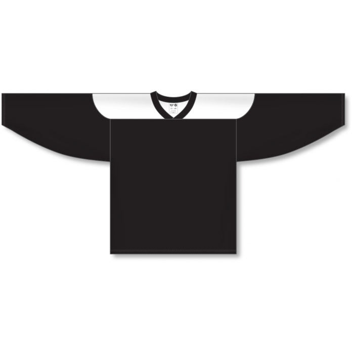 Custom Athletic Knit Black & White 6100 Jersey - Breathable Sports Performance Shirt for Basketball, Baseball & Football Games