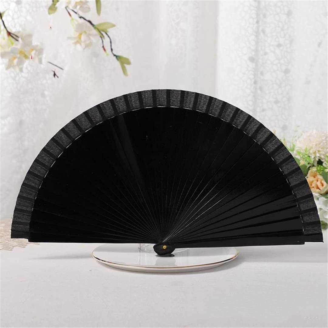 Hand-Painted Spanish Dance Performance Wooden Folding Fan - Traditional Flamenco Wedding Accessory for Brides, Performers & Cultural Events