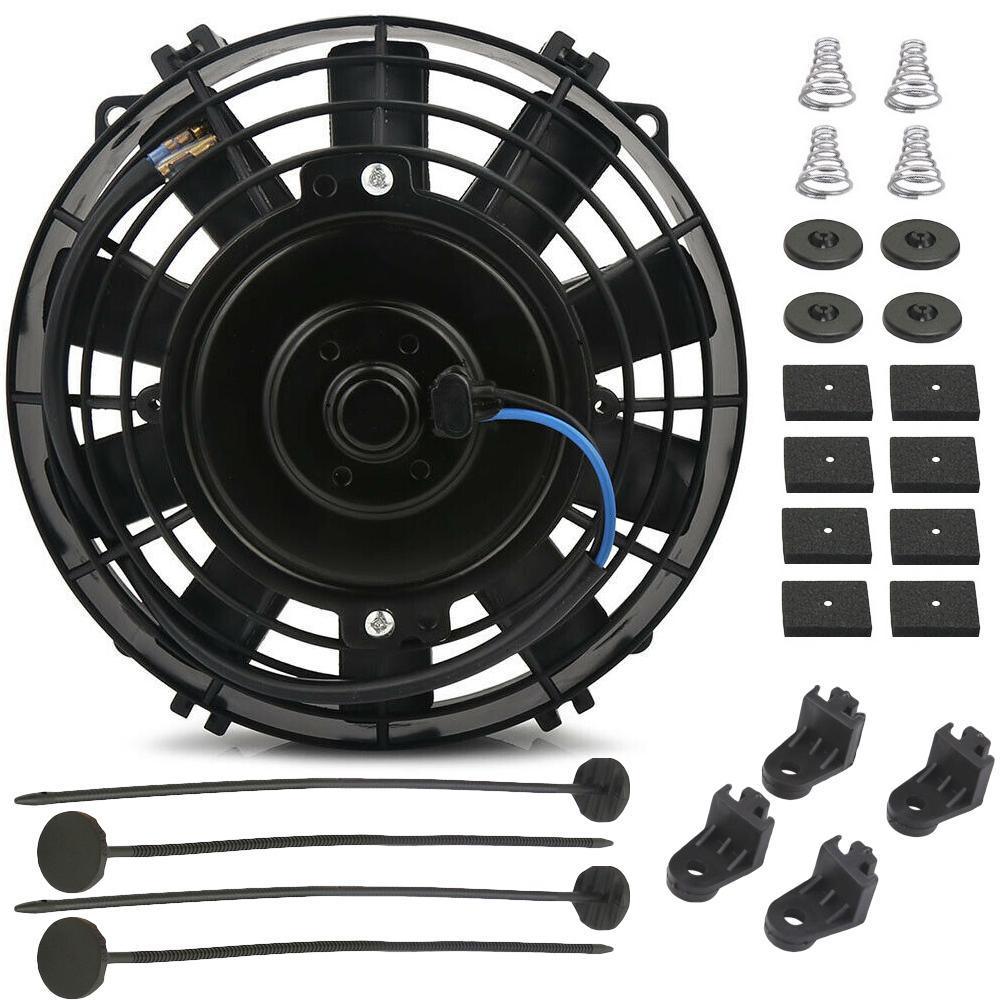 17 Row Transmission Cooler Kit with 6AN Hose Ends, Electric Fan & Thermostat Switch - Perfect for Heavy-Duty Trucks, Towing & Performance Vehicle Cooling Systems