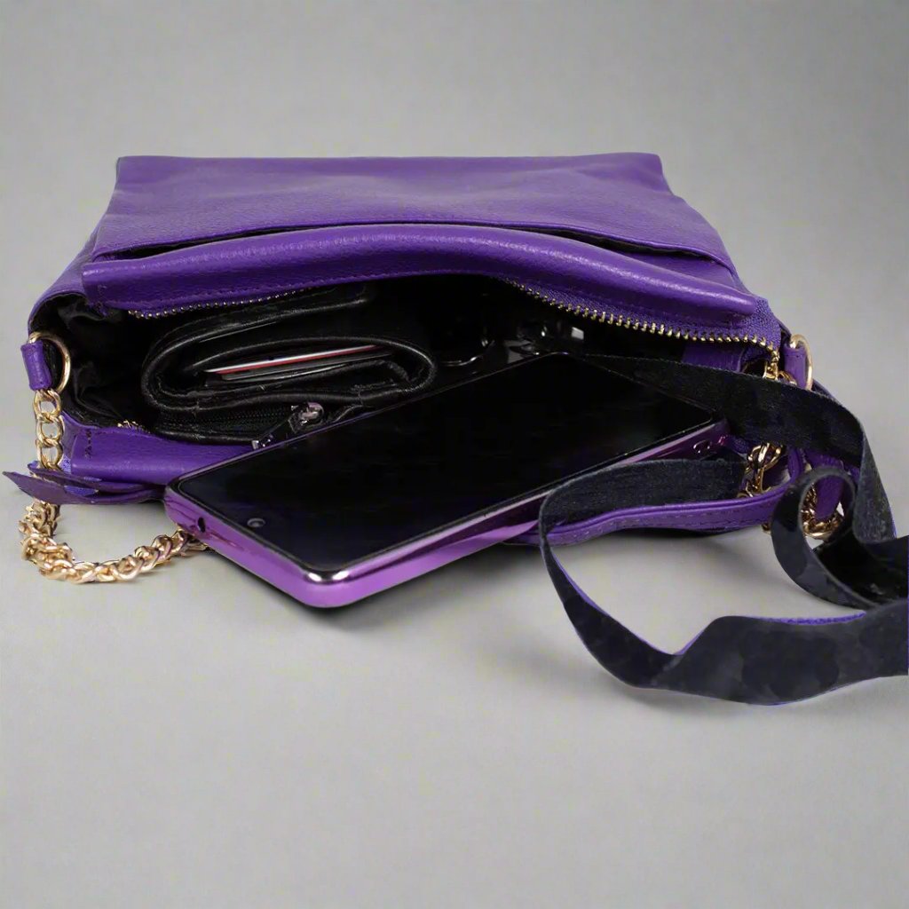 BOL Women's Crossbody Leather Bag with Adjustable Chain & Leather Strap - Stylish Purse for Work, Travel & Everyday Use