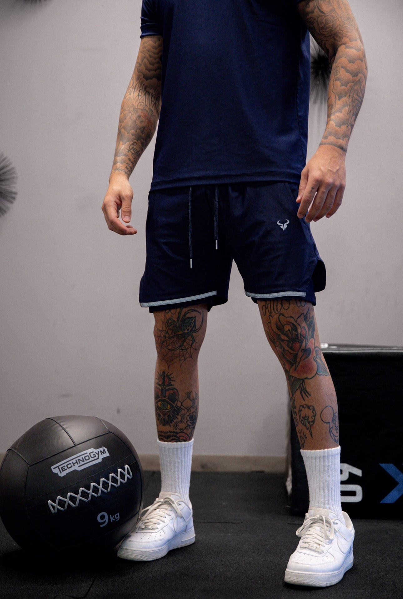 Cerus Navy Nexus 2-in-1 Running Shorts with Liner - Men's Athletic Workout Gym Shorts for Jogging, Training & Outdoor Activities
