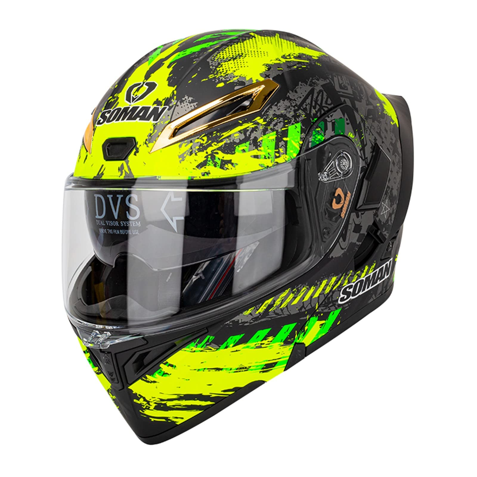 DOT Approved Full Face Modular Motorcycle Helmet with Bluetooth & Anti-Fog Film - Dual Visor Flip Up Design for Men & Women | Ideal for Commuting, Touring & Adventure Riding