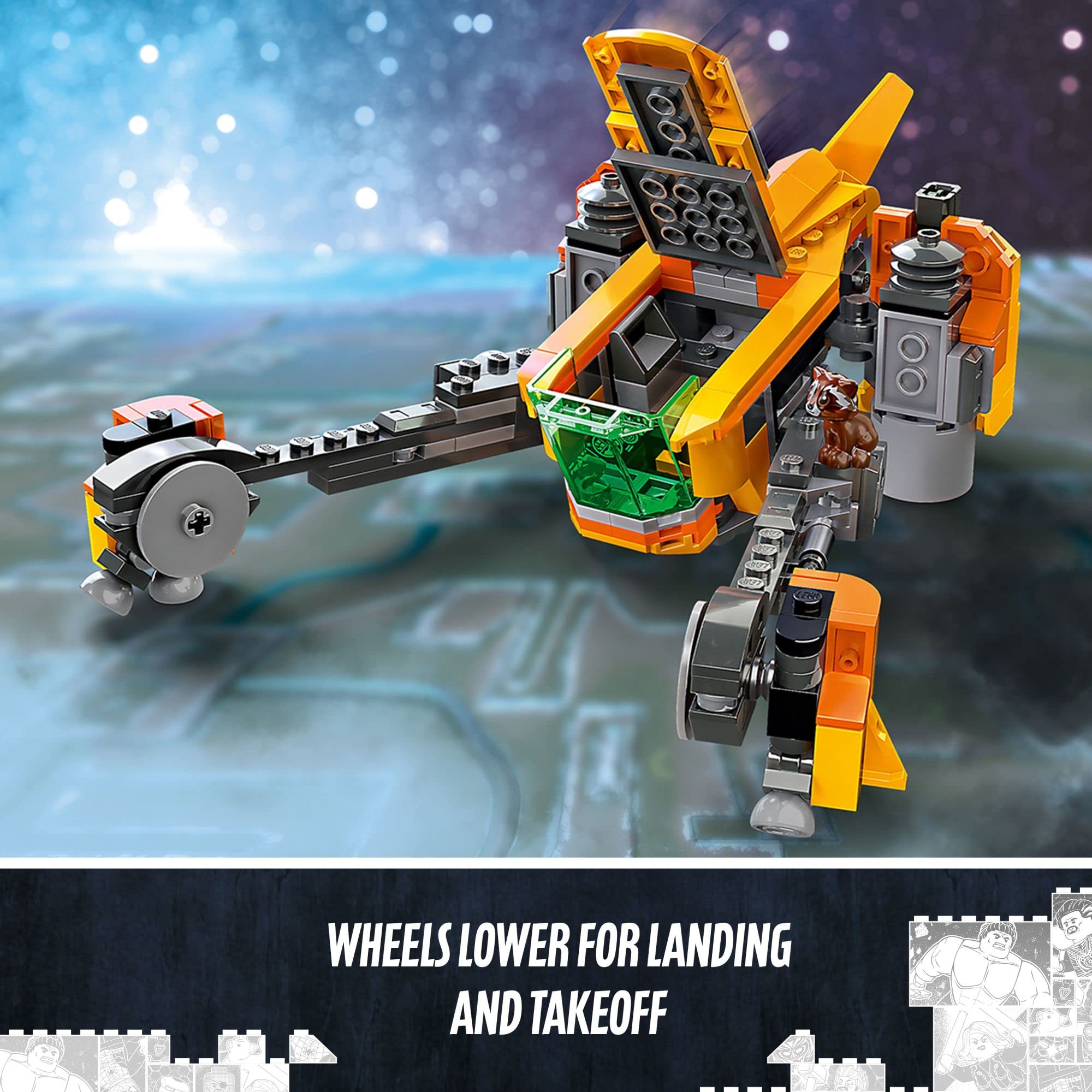 LEGO Marvel Baby Rocket’s Ship 76254 | Guardians of the Galaxy 3 Building Set with Rocket Raccoon Minifigure | Super Hero Spaceship Toy for Kids Ages 8+ | Perfect for Playtime, Collecting & Marvel Fans Gift