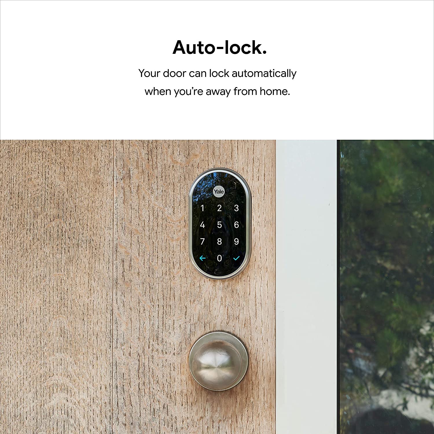 Google Nest x Yale Smart Lock - Keyless Entry Deadbolt with Tamper-Proof Keypad | Front Door Security | Compatible with Nest Secure Alarm System | Satin Nickel (Renewed) | Ideal for Smart Homes & Vacation Rentals