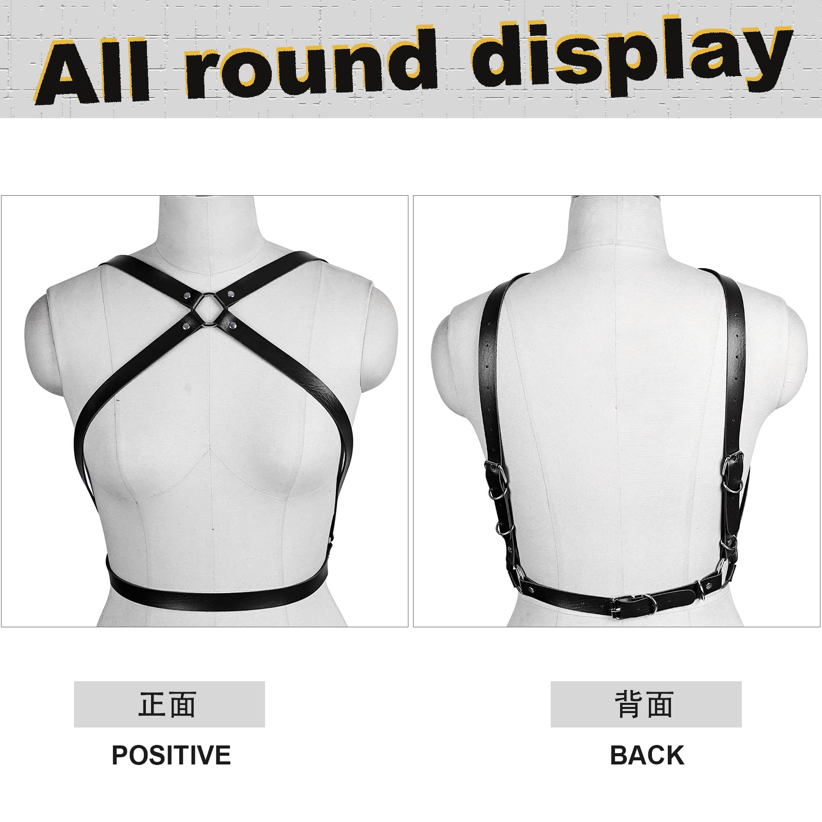 Adjustable Women's Fashion Body Harness Bra - Full Cage Belt Lingerie for Halloween, Rave, Dance & Photography - Perfect for Cosplay, Parties & Boudoir Shoots