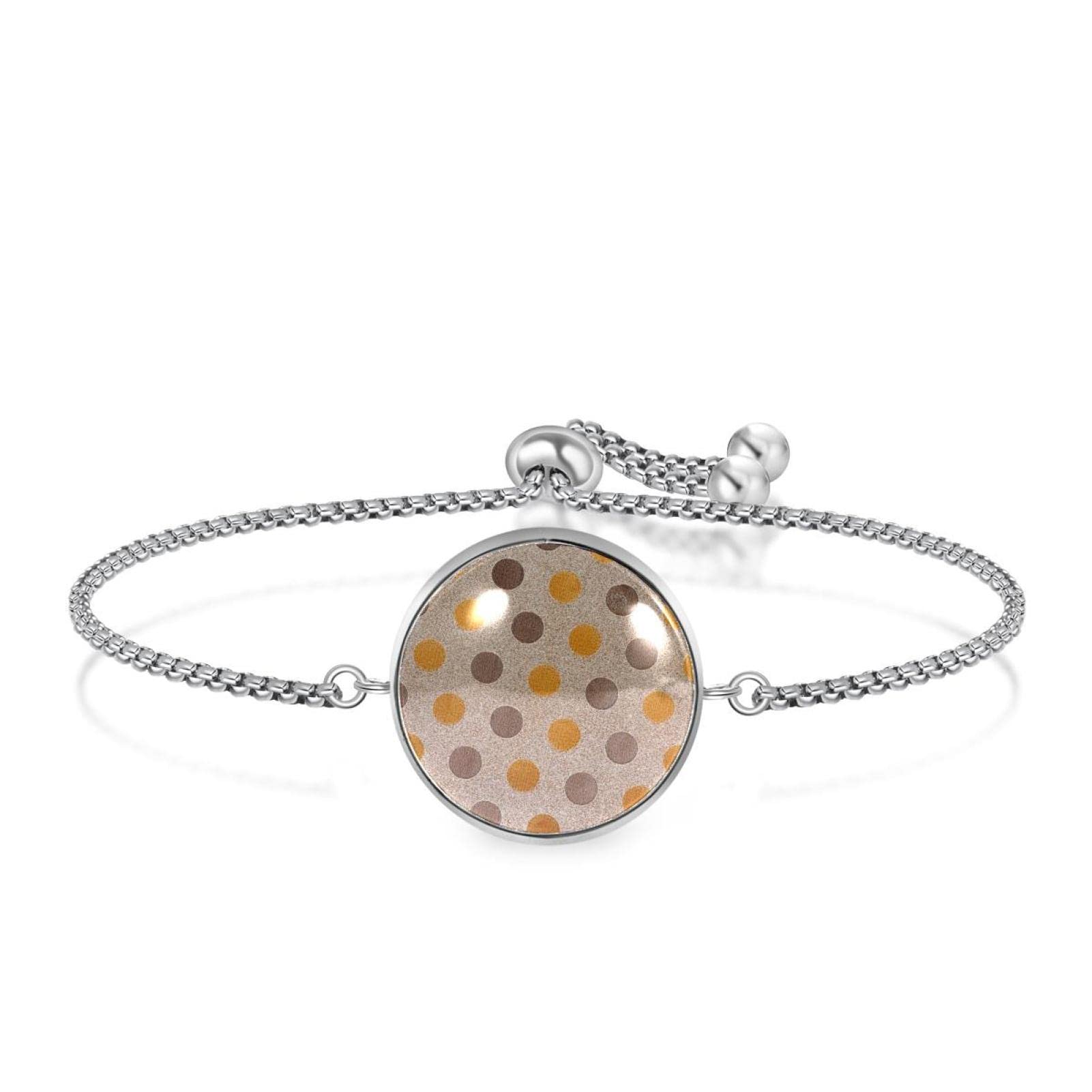 Adjustable Chain Bracelet for Women - Stylish Fashion Jewelry with Multicolor Retro Polka Dot Design - Perfect Birthday, Christmas & Friendship Gifts - Great for Casual Wear, Office & Special Occasions