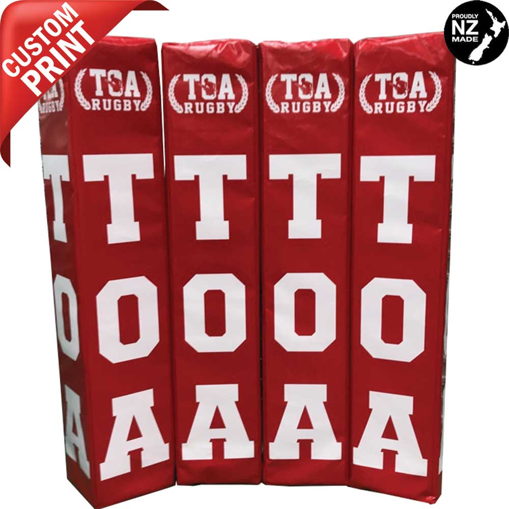 Custom Printed Rugby Goal Post Protector Pads - Durable Safety Padding for Rugby Posts - Perfect for Training, Matches & Field Protection