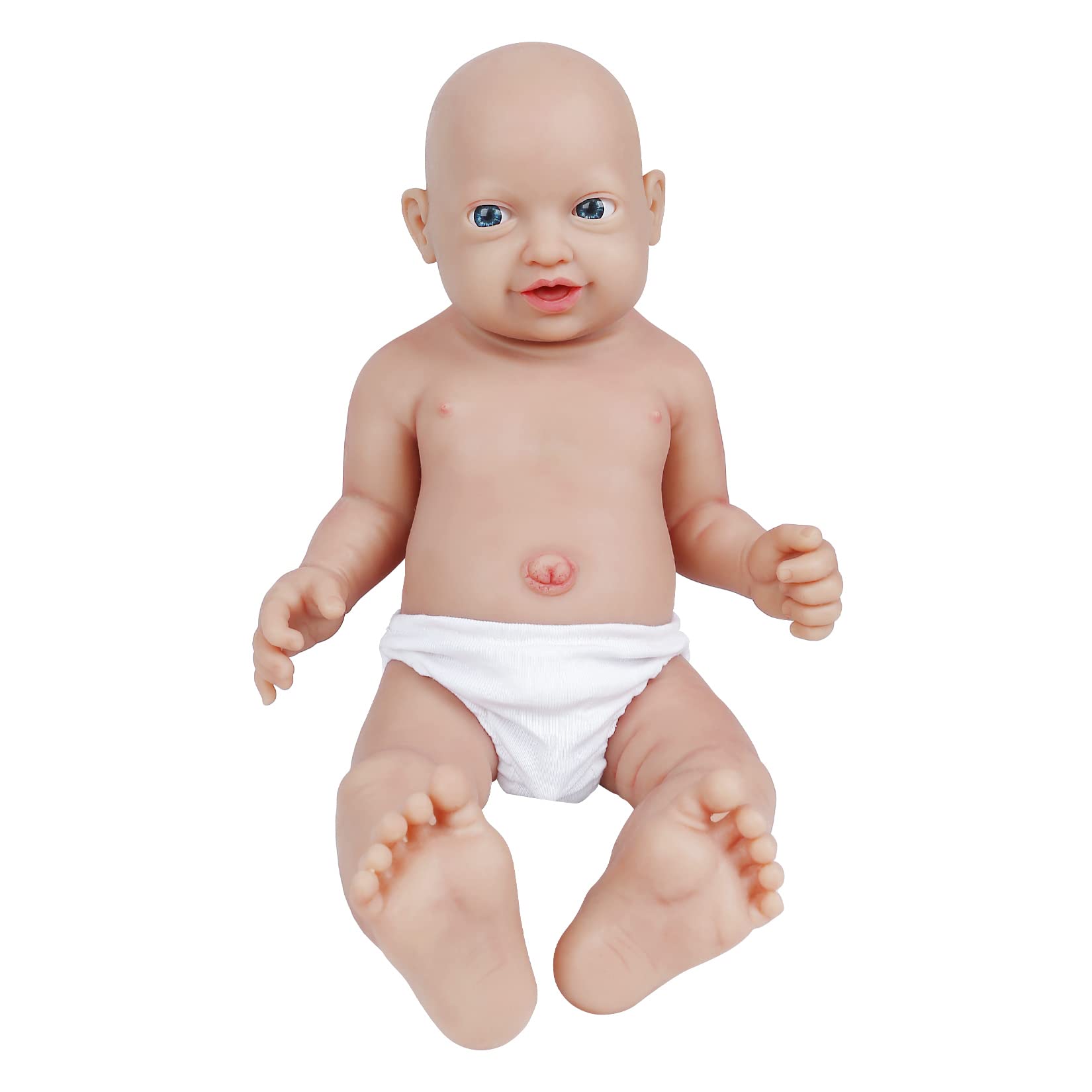 Vollence 14 Inch Realistic Full Body Silicone Baby Doll - Ultra Soft Lifelike Newborn Doll for Kids | Perfect Birthday Gift for Girls | Great for Role Play, Pretend Play, and Emotional Development
