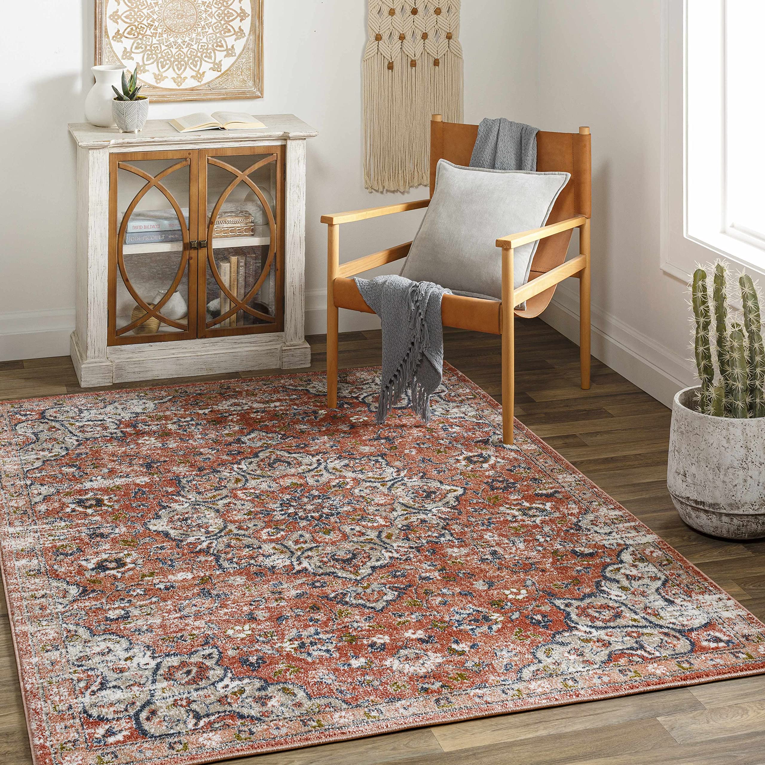 Hauteloom Manga Traditional Area Rug - Gray, Black, Beige - 7'10