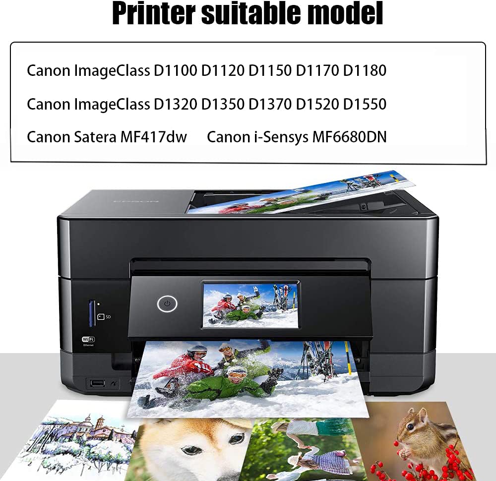 High-Quality Compatible Toner Cartridge Replacement for Canon 120 CRG-120 (4-Pack, Black) - Works with Canon ImageClass D1120, D1150, D1100, D1170, D1180, D1320, D1350, D1370, D1520, D1550 Laser Printers - Perfect for Office & Home Printing Needs