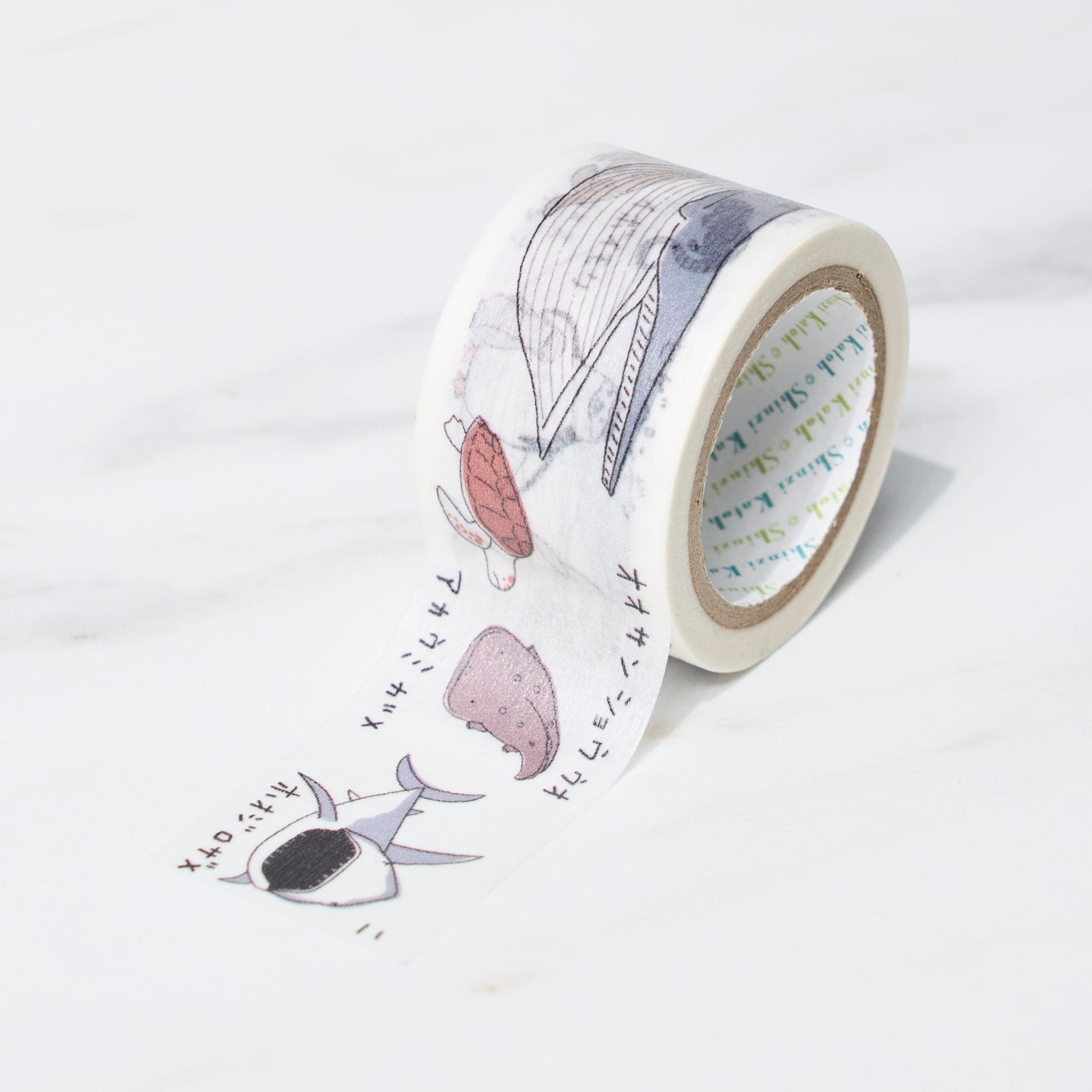 Endangered Species Animal Print Masking Tape 27mm - Shinzi Katoh Seal Design for Scrapbooking, Journaling & DIY Crafts
