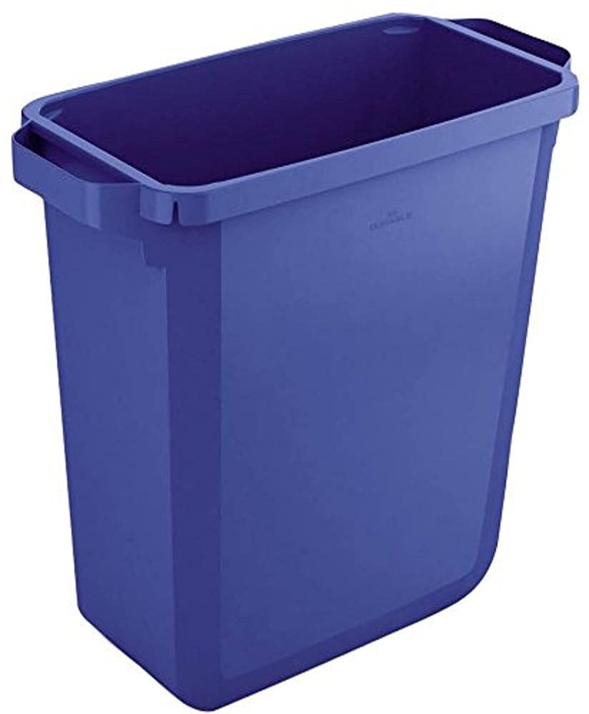 DURABIN 60 Rectangular Trash Can - 16 Gallon (60L) Heavy-Duty Waste Bin in Blue | BPA-Free & Freezer Safe | Ideal for Kitchen, Office, Recycling & Outdoor Use
