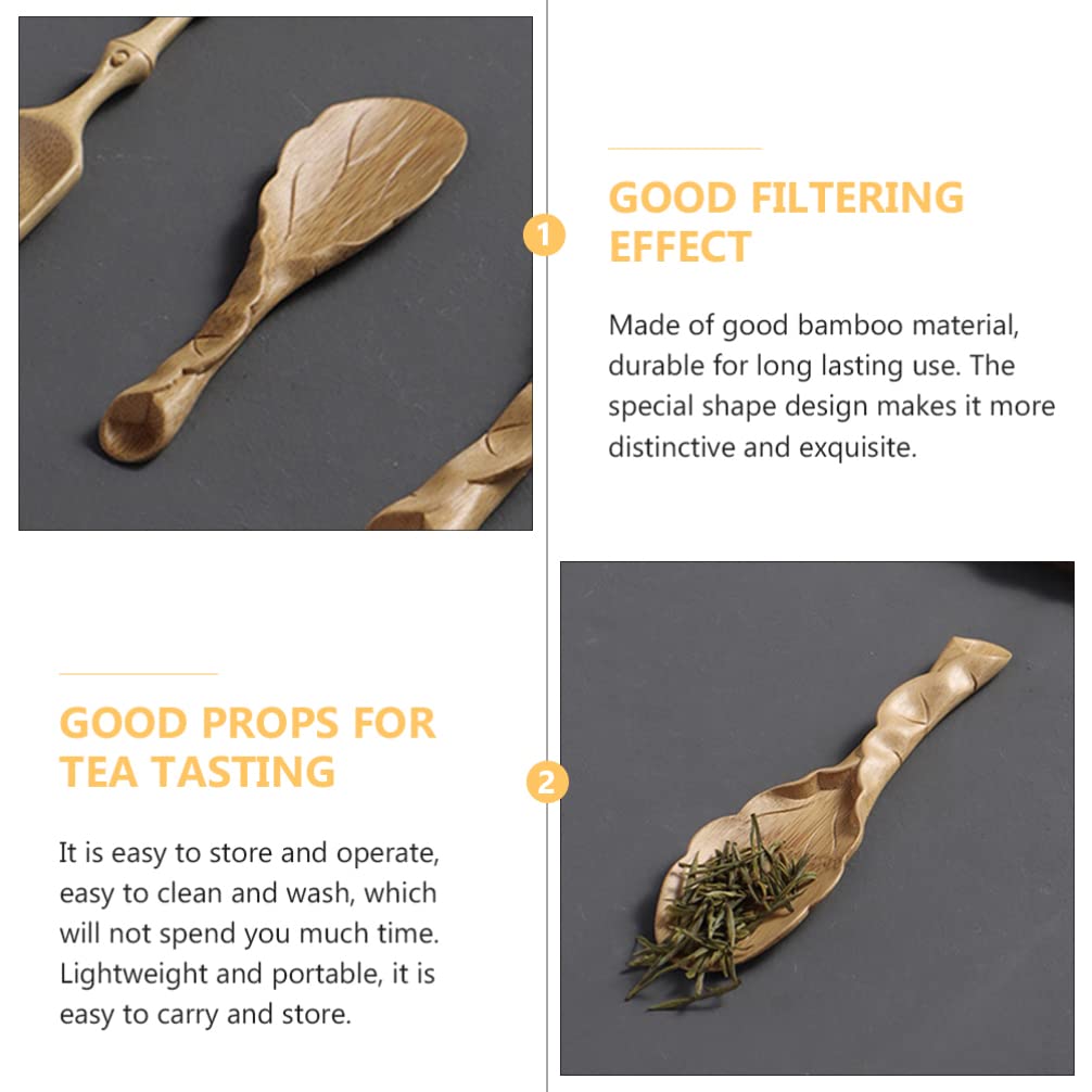 Premium Chinese Tea Set with Bamboo Leaf-Shaped Kung Fu Tea Scoop - Perfect for Loose Tea, Jam, Condiments, Seasoning & Ice Cream - Ideal for Tea Ceremonies, Gifts & Home Decor