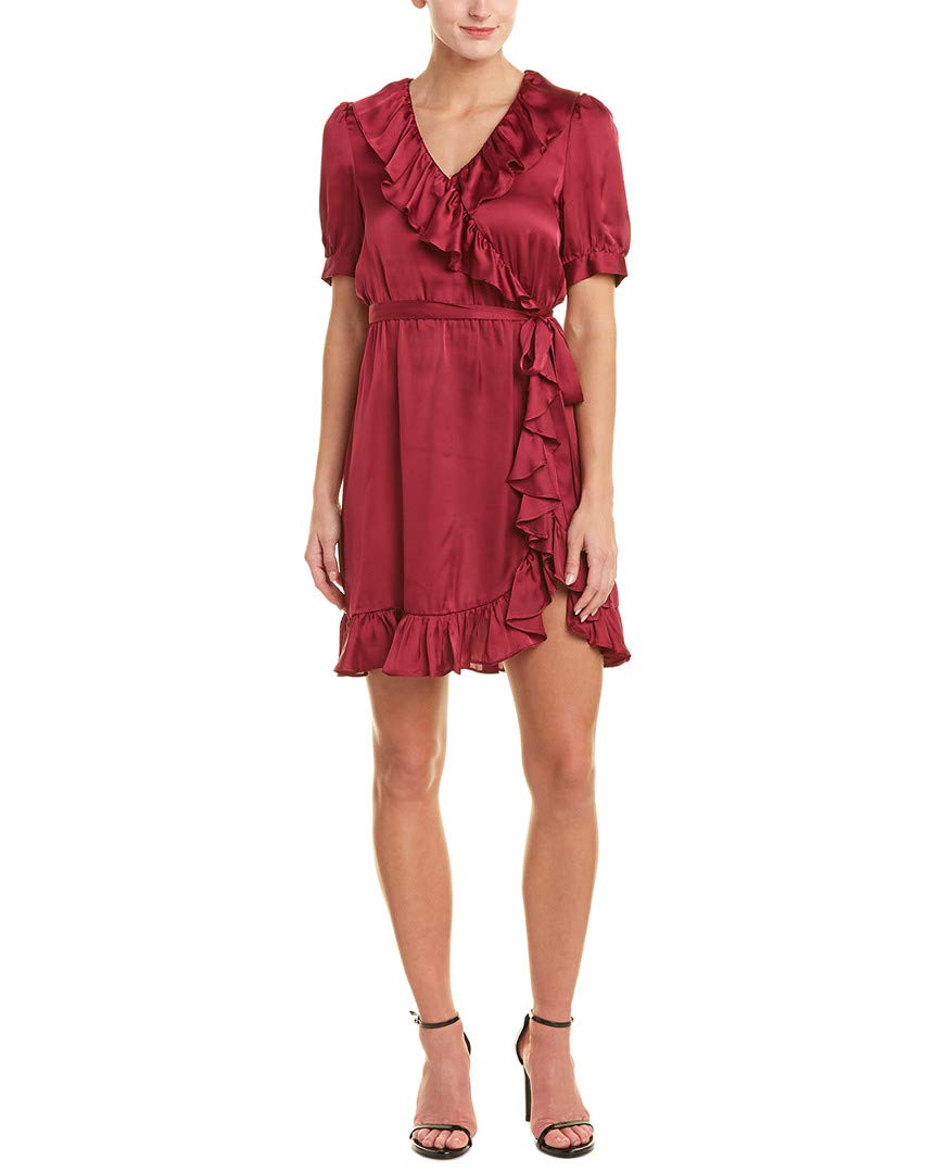 Elegant Women's Wrap Cocktail Dress with Tie Detail - Perfect for Evening Parties, Weddings & Special Occasions