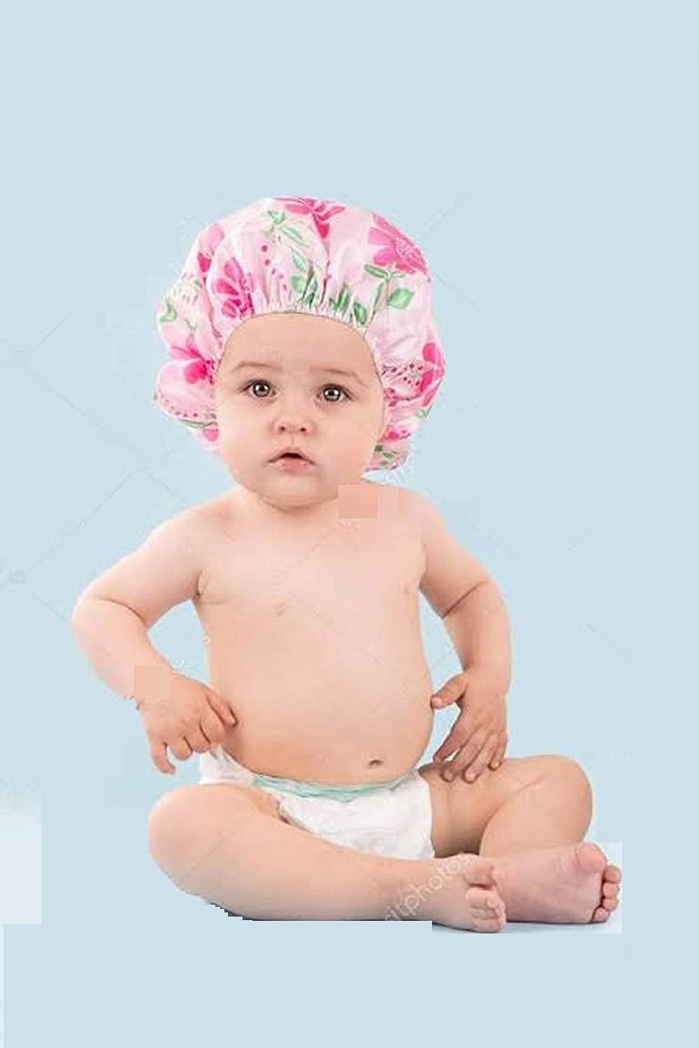 BUYMANIA® Soft Foam Baby Shower Cap for Newborns & Toddlers 1-3 Years - Waterproof Bathing Cap for Gentle Hair Protection - Perfect for Bath Time, Swimming & Sensitive Skin Care