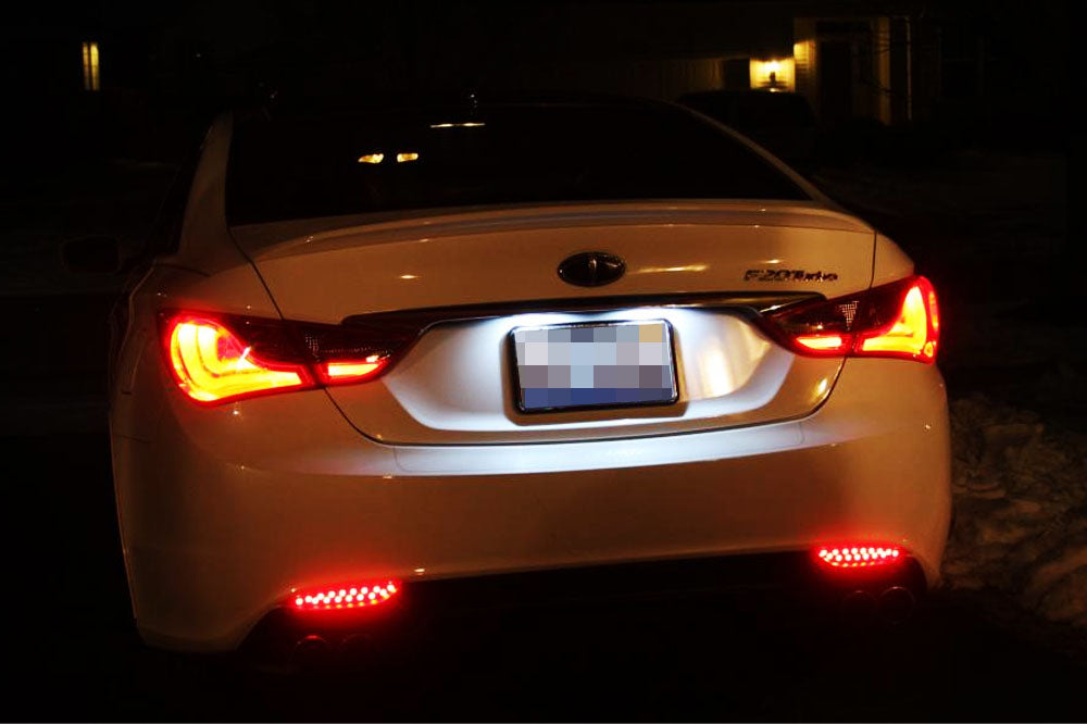 Direct Fit White LED License Plate Lights for 2011-2014 Hyundai Sonata i40 i45 - Bright & Durable Bulbs for Nighttime Visibility & Enhanced Style
