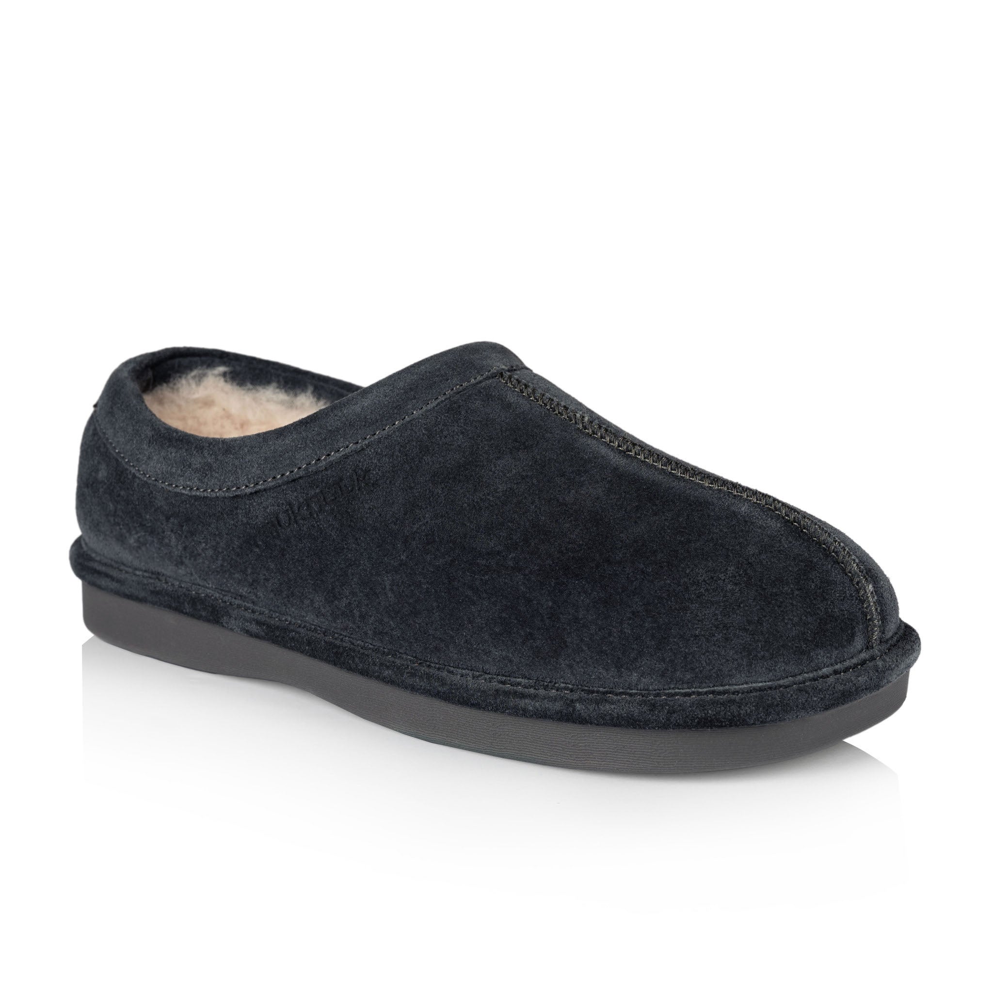 Thomas Men's Slippers - Soft Indoor/Outdoor House Shoes with Memory Foam - Comfortable Non-Slip Sole for Home, Lounge & Backyard (Charcoal)