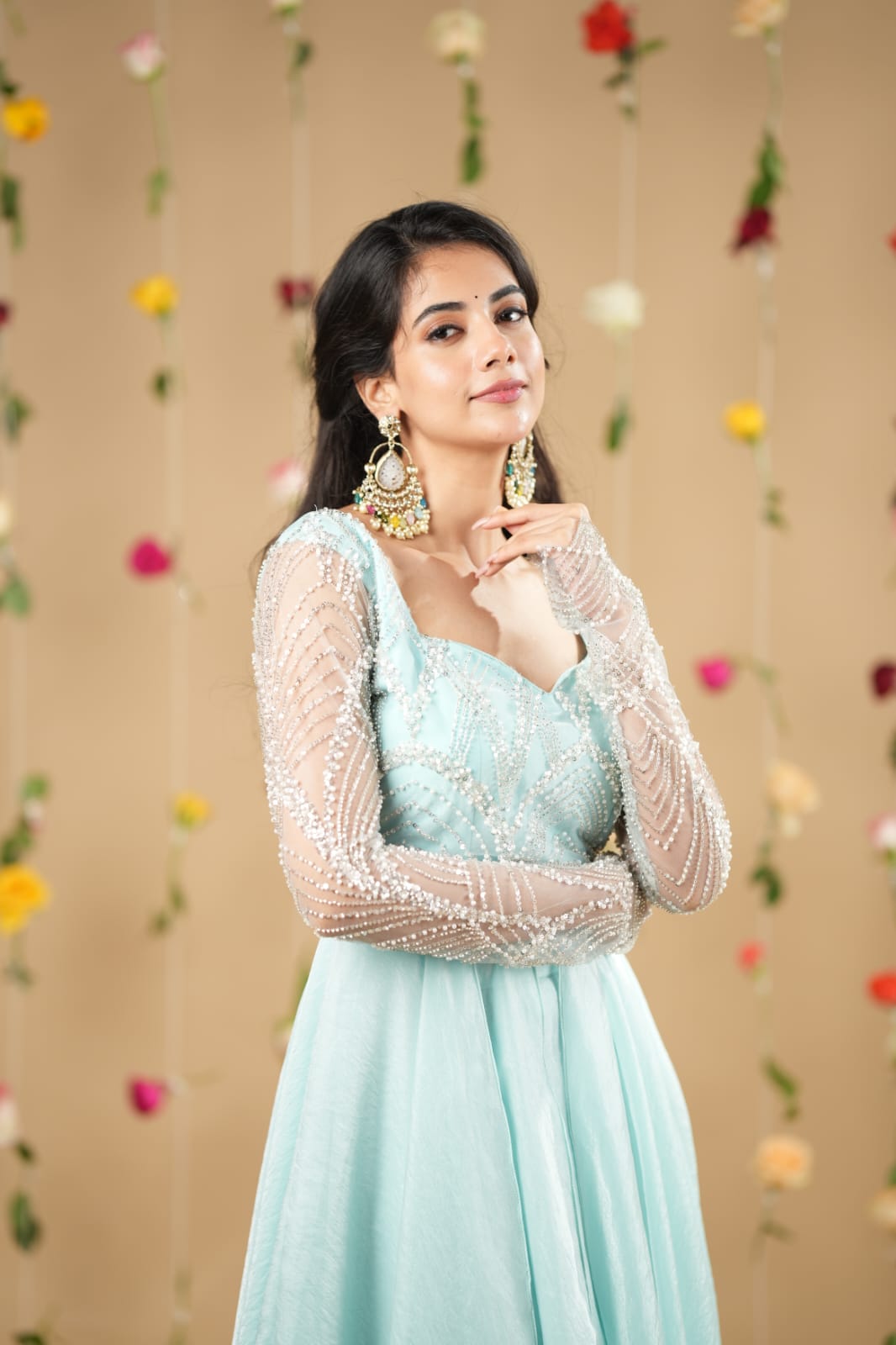 Manisha Premium Designer Slit Anarkali with Skirt - Elegant Indian Ethnic Dress for Women | Perfect for Weddings, Parties & Festive Occasions