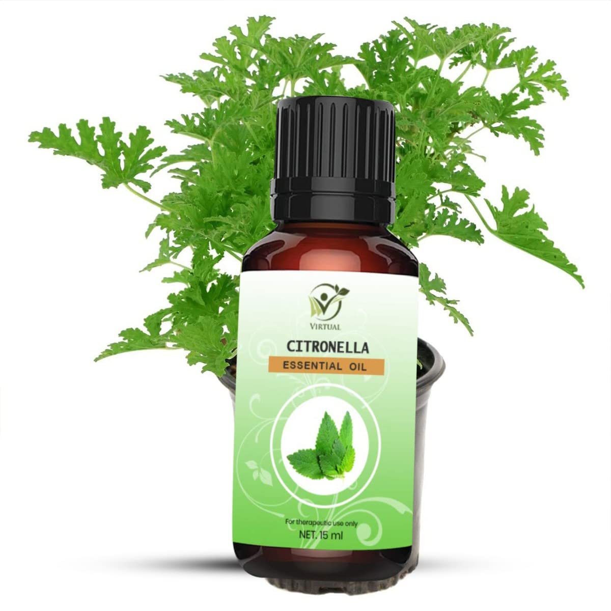 100% Pure & Natural Citronella Essential Oil for Hair & Skin Care - Mosquito Repellent & Aromatherapy - Refreshing Scent for Diffusers, Massage & Outdoor Activities