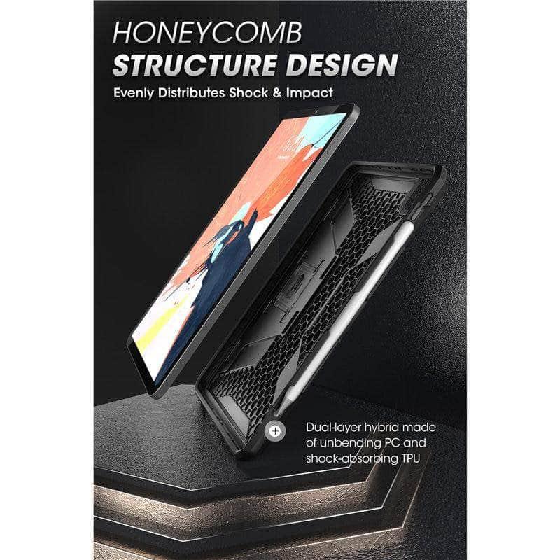 SUPCASE Rugged Protective Case for iPad Pro 12.9 (2020 Model) - Shockproof Full-Body Cover with Built-in Apple Pencil Holder - Perfect for Outdoor, Work & Travel Use