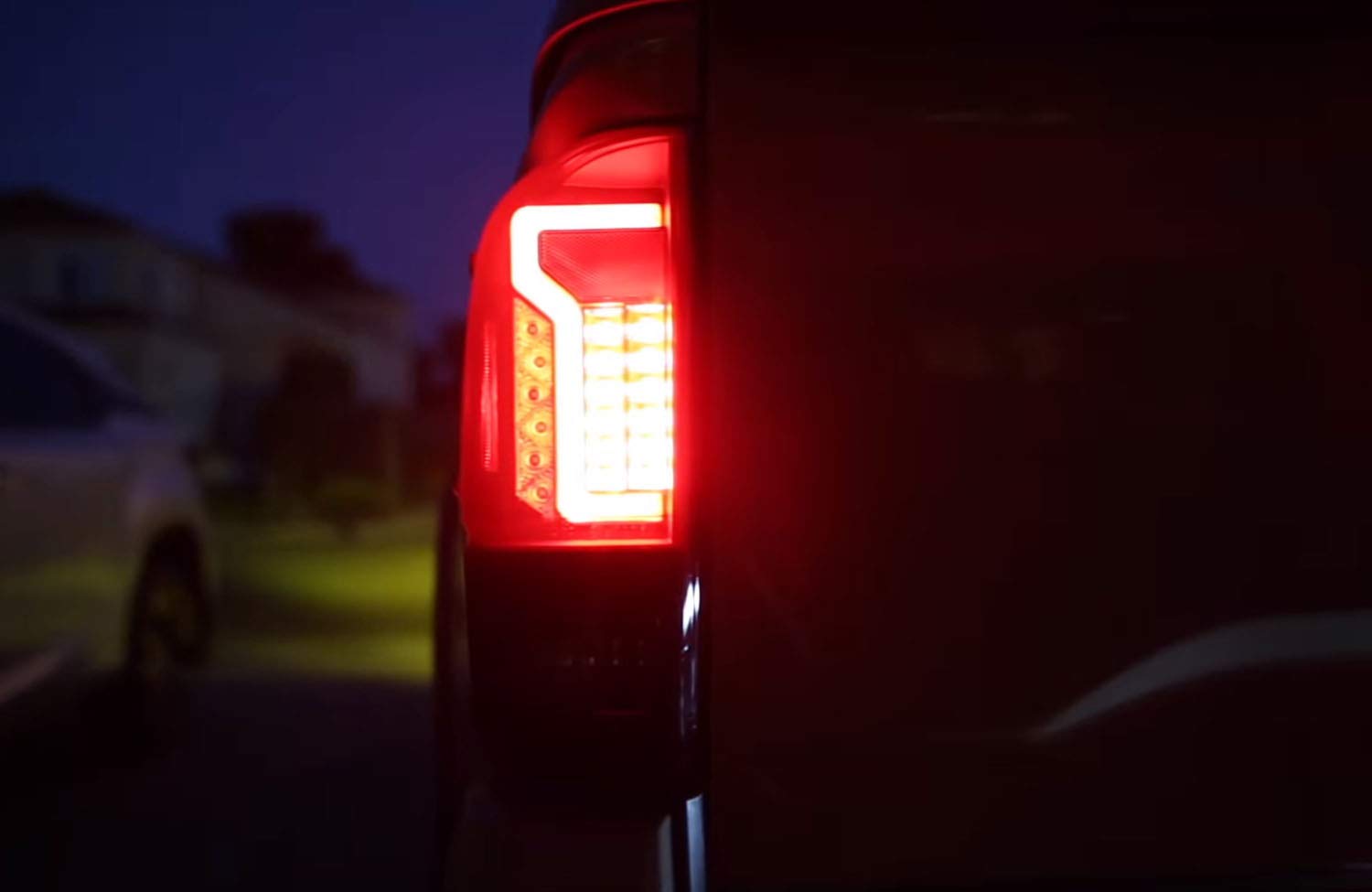 iJDMTOY Smoked Lens Full LED Taillight Lamps with LED Reverse Light Replacement Bulbs Kit for 2016-2023 Toyota Tacoma - Complete LED Tail, Brake, Running & Turn Signal Lights - Upgrade for Night Driving & Enhanced Safety