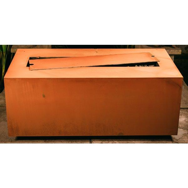 48-Inch Linear Fire Pit for Outdoor Patio, Backyard, and Garden - Modern Gas Fire Pit Table with Lava Rocks - Perfect for Camping, Parties, and Relaxation
