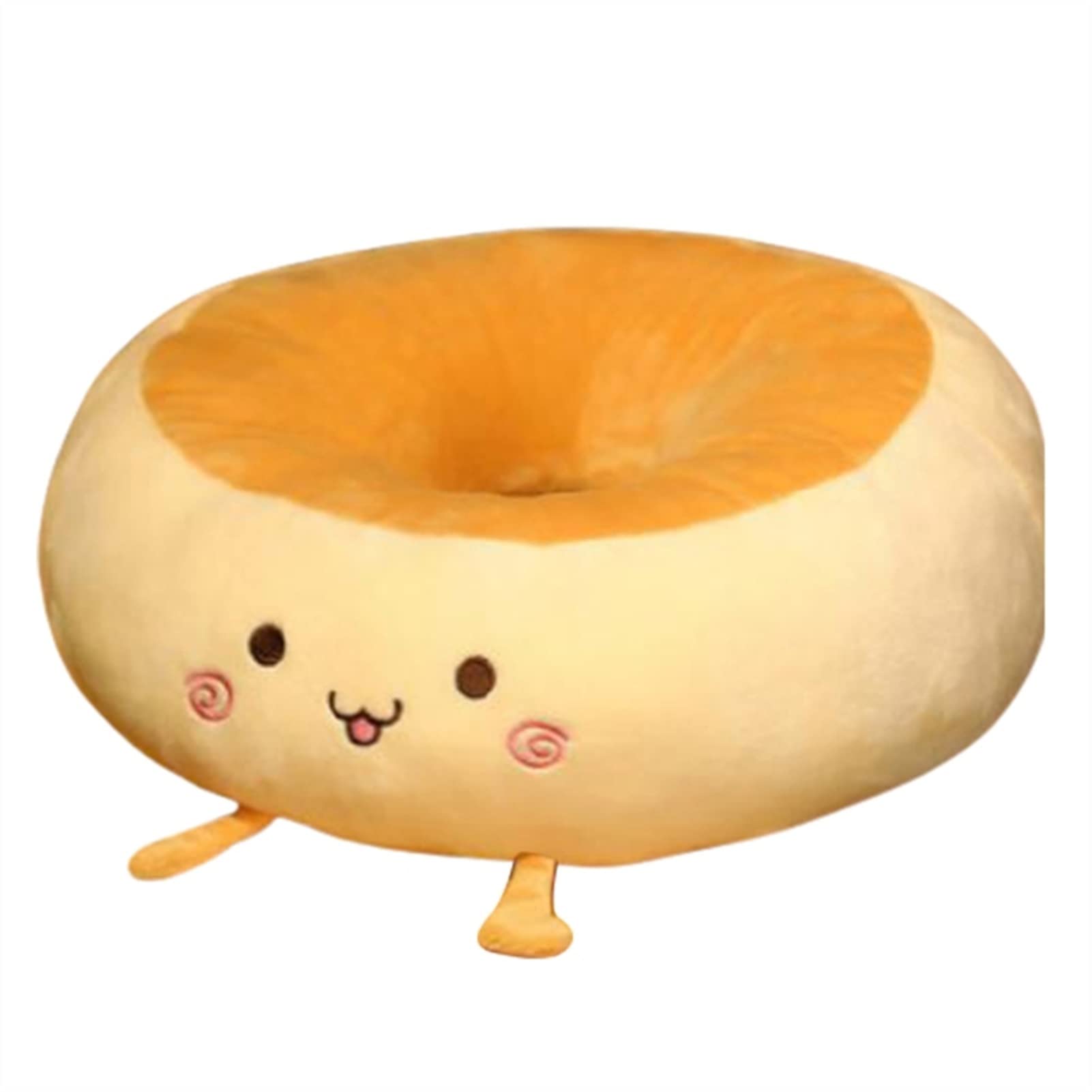 ZSHUZHI Plush Floor Cushion - Soft Toast Bread Shaped Meditation Pillow with Cute Expression for Nap, Yoga & Relaxation | Perfect for Living Room, Bedroom & Nursery Decor (Color Options)