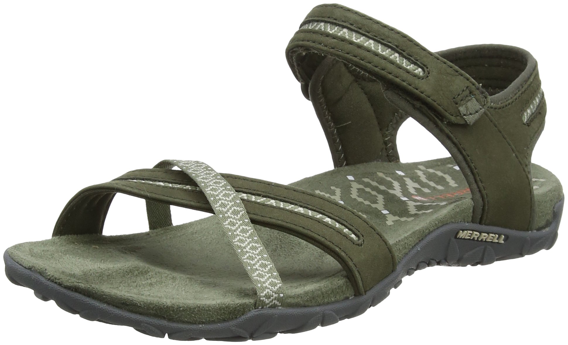Merrell Terran Cross II Leather Women's Sandals - Comfortable & Durable Hiking Sandals for Outdoor Adventures, Travel & Casual Wear