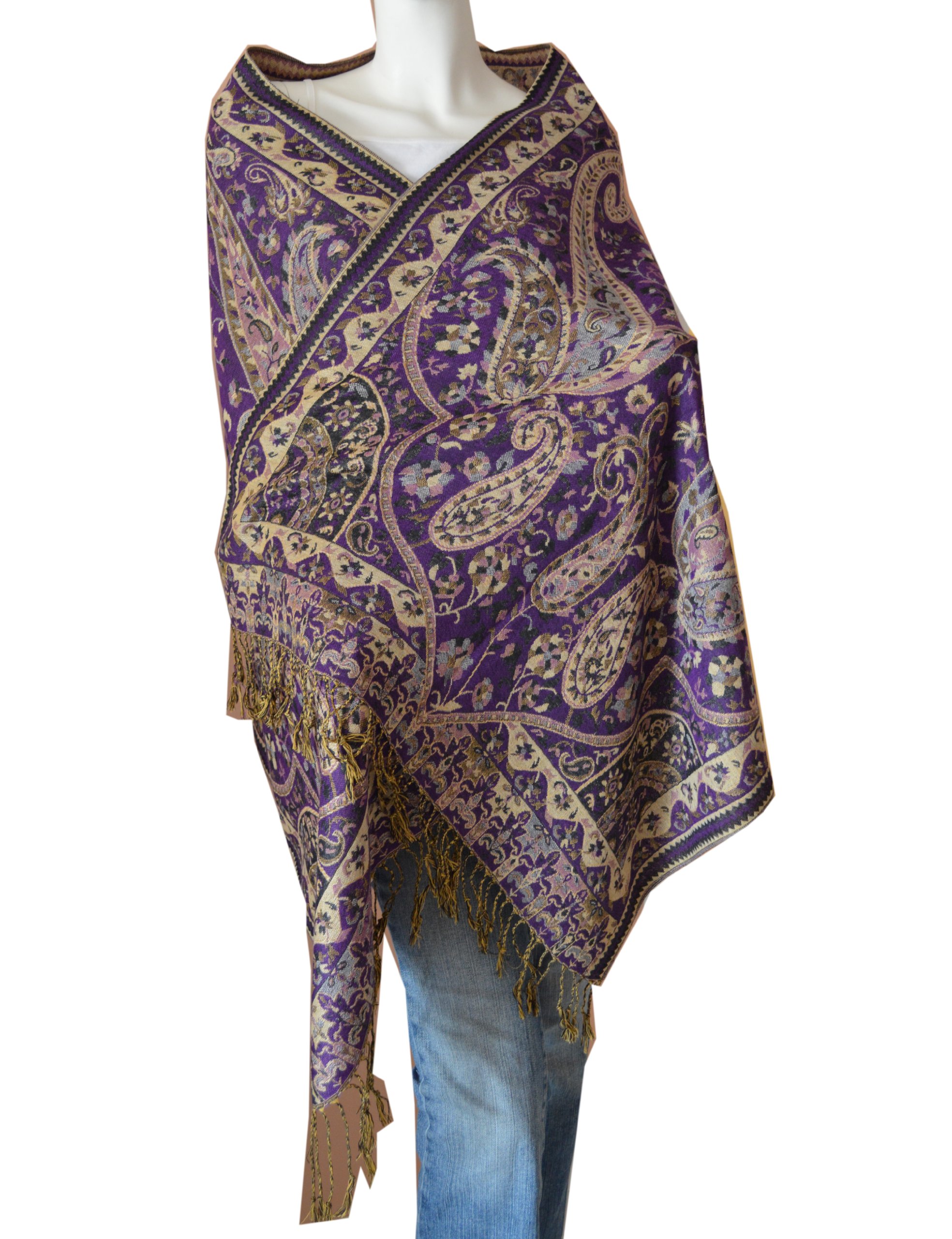 Luxury Women's Triple Layer Pashmina Shawl Wrap - Soft Cashmere Blend Scarf for Winter, Fall & Evening Wear - Perfect for Office, Parties & Travel Accessories
