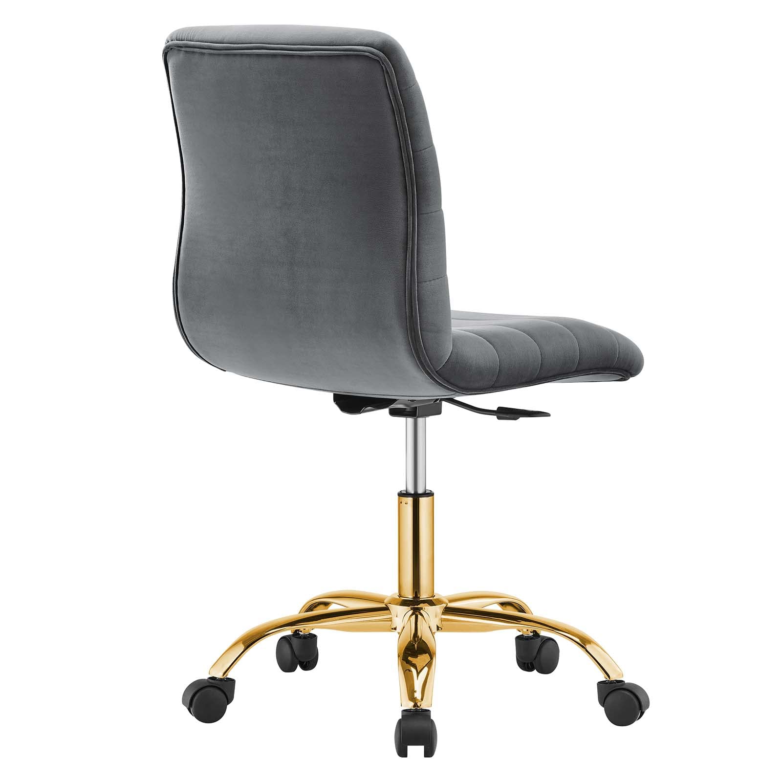 Modway Ripple Office Desk & Chair Set - Gold Gray for Home Workspace