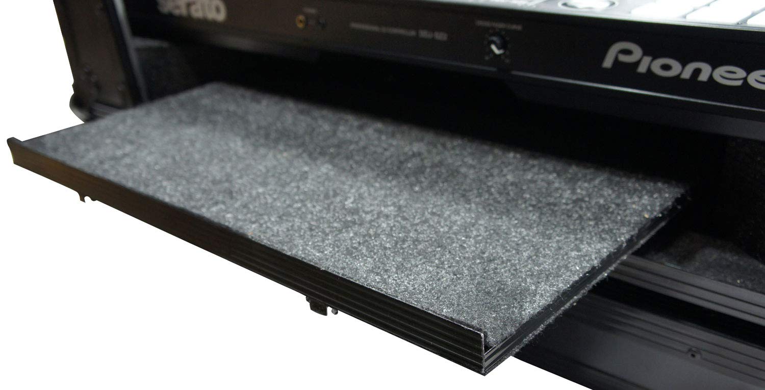 Harmony Audio HCDDJSZLTBKTR DJ Laptop Stand - Adjustable Upper & Lower Glide Case for Pioneer DDJ-SZ Controller - Perfect for DJs, Music Producers & Live Performances