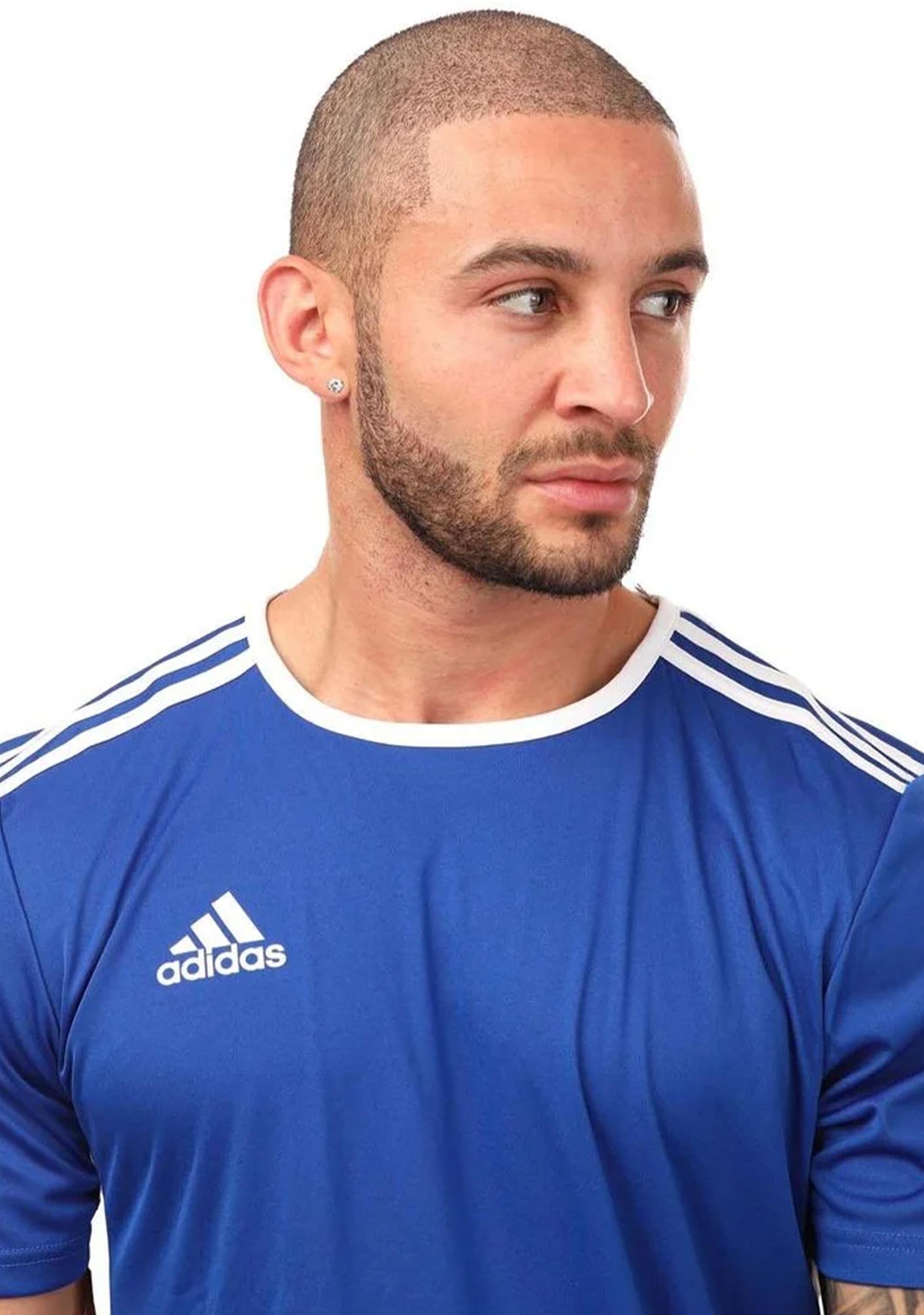 Adidas Men's Entrada 18 Soccer Jersey - Official Team Football Shirt for Training & Matches - Lightweight Breathable Performance Jersey for Players & Fans