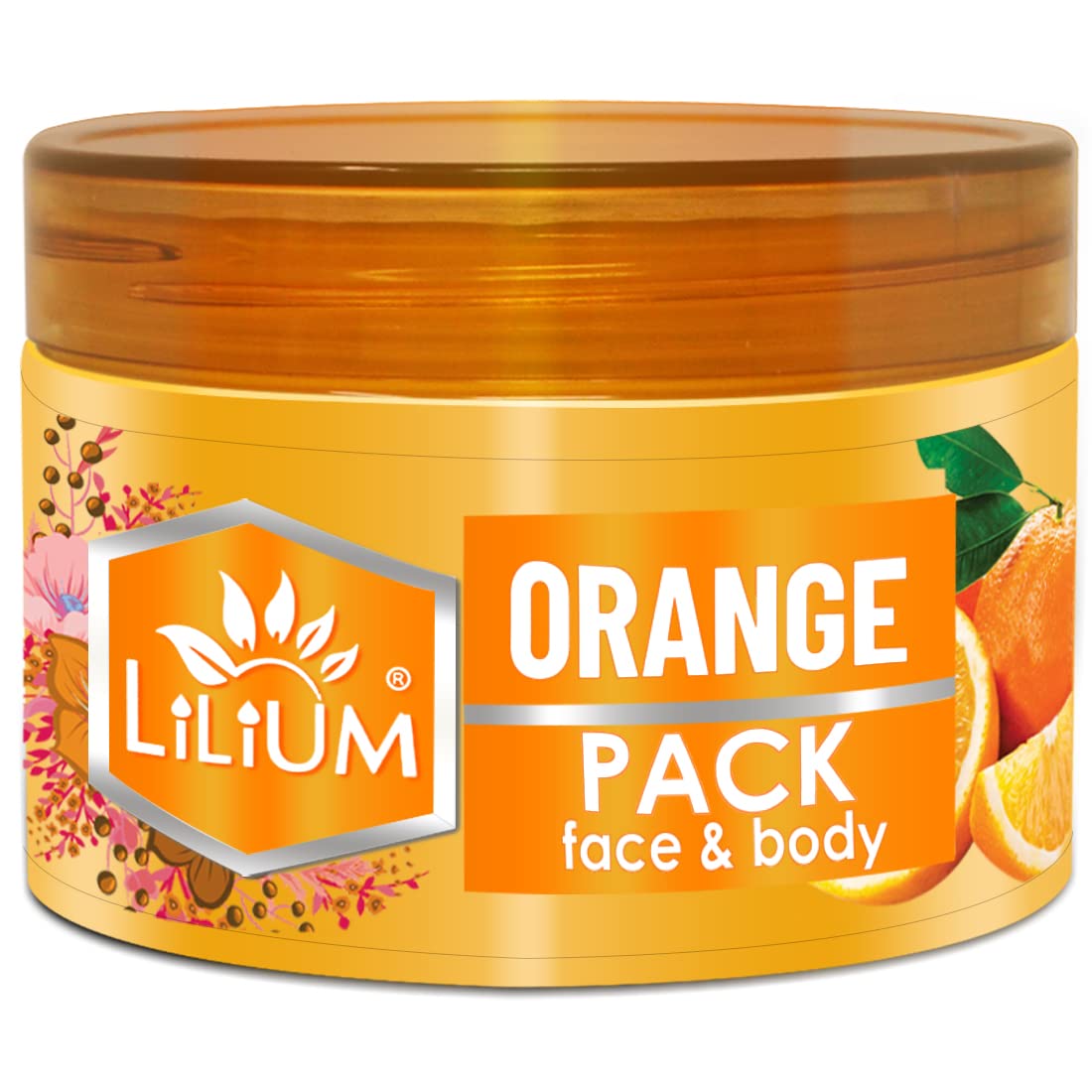 Lilium Orange Face Pack 250g - Natural Extract Enriched Brightening & Glowing Skin Care | Perfect for Daily Skincare Routine & Spa Treatments