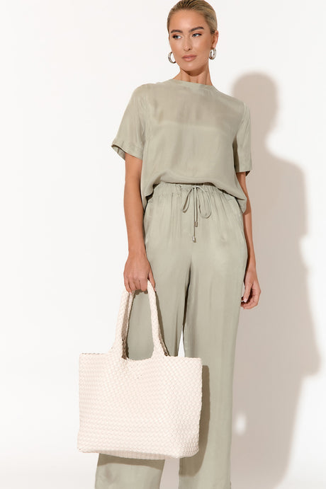 Arden Sage Cupro Top - Women's Eco-Friendly Blouse for Casual & Office Wear | Breathable & Sustainable Fashion for Everyday Elegance