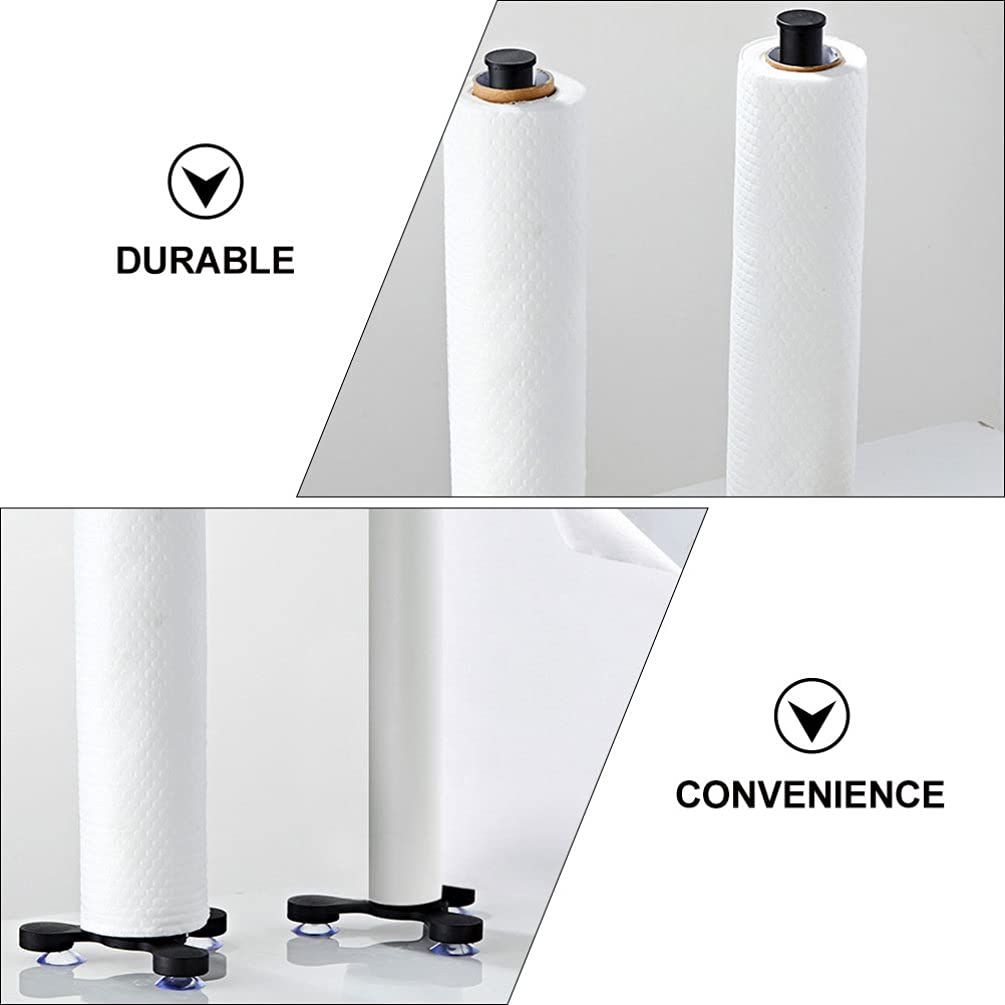 DOITOOL 1Pc Vertical Tissue Holder Stand - Aluminum Countertop Paper Towel Organizer for Bathroom & Kitchen - Space Saving Household Essentials for Office, Restaurant, and Home Use