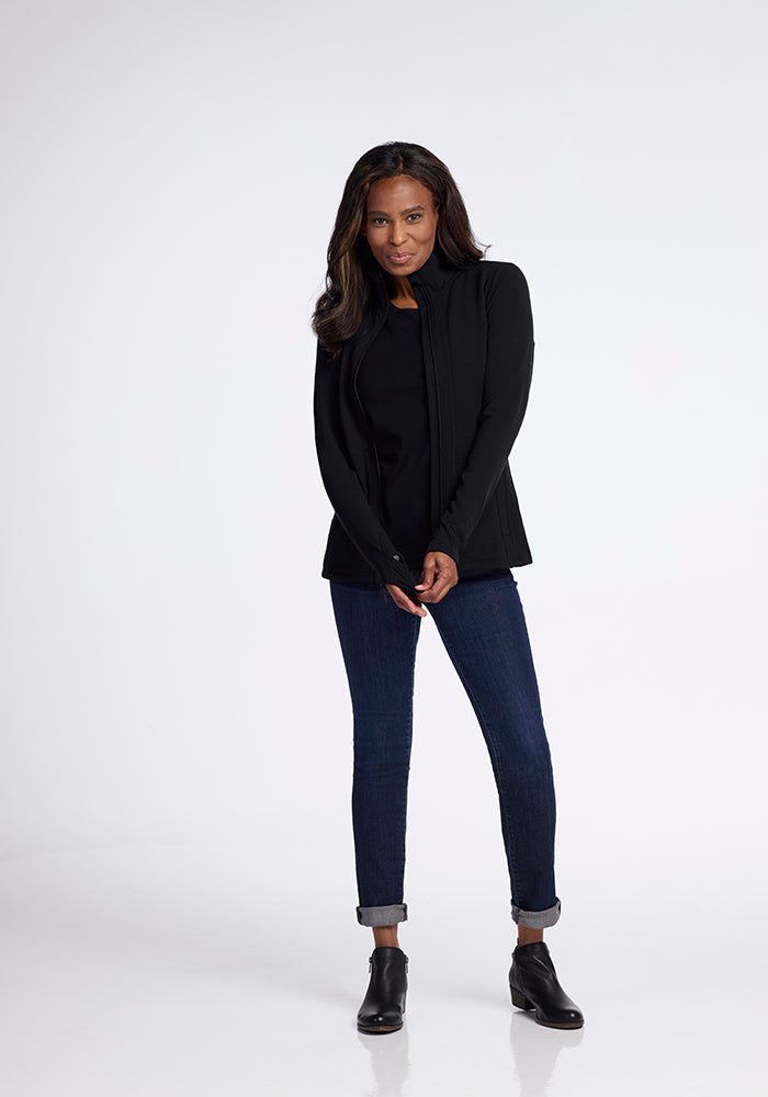 Finley Zip Up Sweatshirt for Men & Women | Soft Fleece Pullover Hoodie | Black Casual Jacket for Outdoor, Gym & Streetwear Fashion