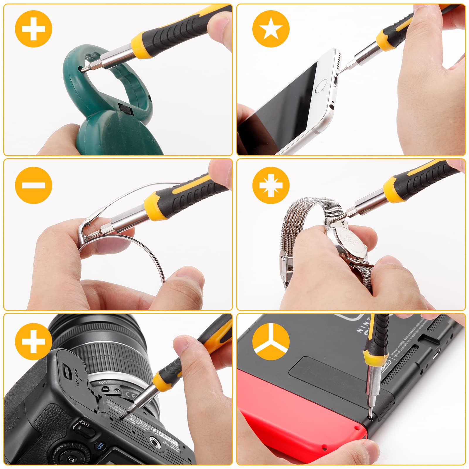 61Pcs Precision Screwdriver Set with Pentalobe Bits - Magnetic Driver Tool Kit with Flexible Shaft & Extension Rod - Perfect for Ring Doorbell, Laptop, Switch, PS4, Xbox, MacBook, iPhone, Smartwatch Repair & Electronics Maintenance